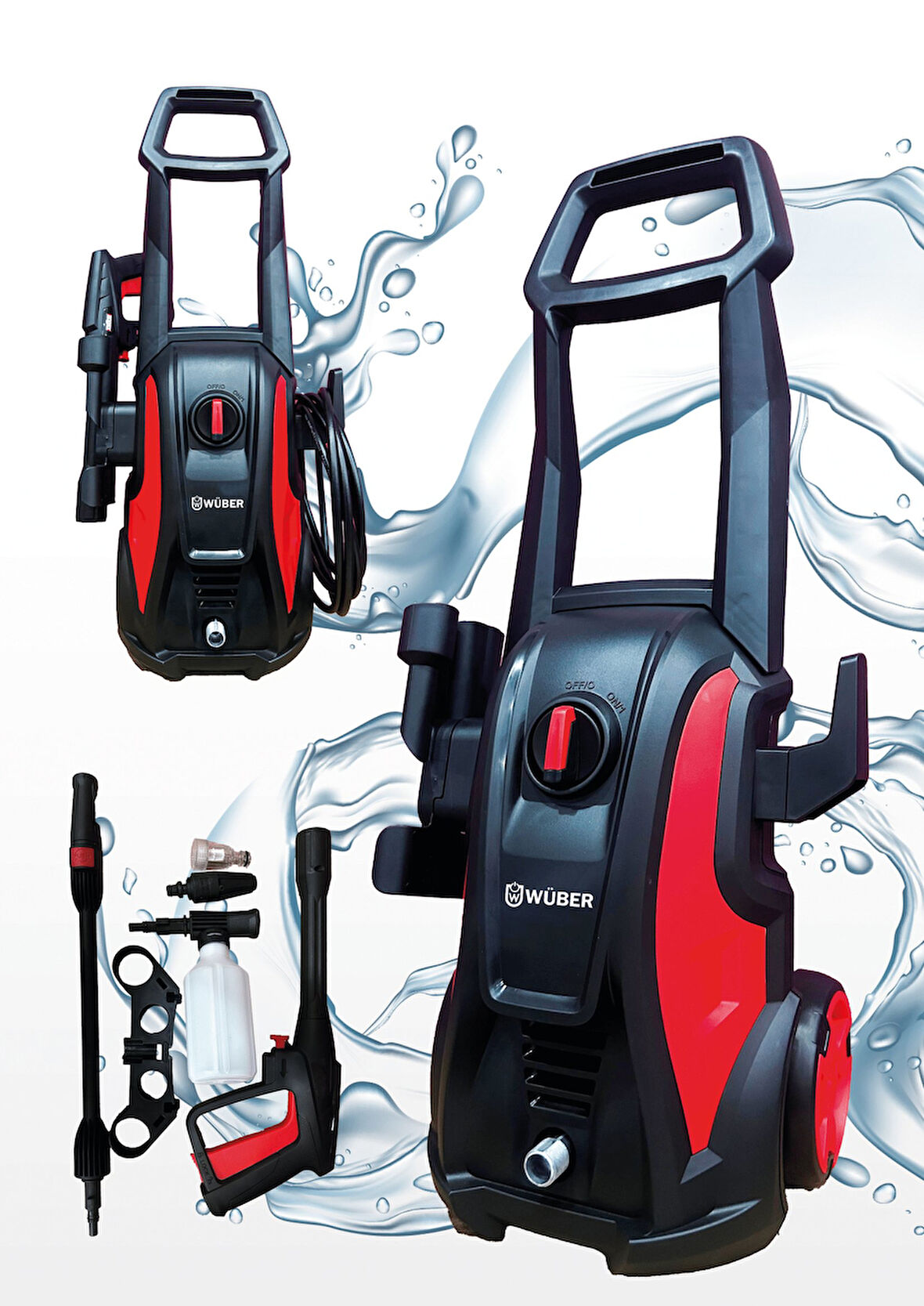 Germany PRO XL 1600W 135 Bar Araç ve Bahçe Temizliği İçin Yüksek Basınçlı Yıkama Makinesi