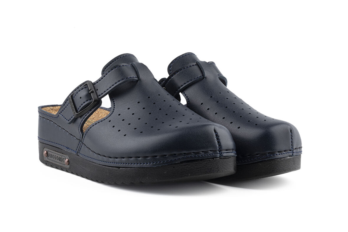 Mantar Tabanlı Ortopedik Kapalı Sabo Kadın Terlik - Anatomic Comfort - 3040