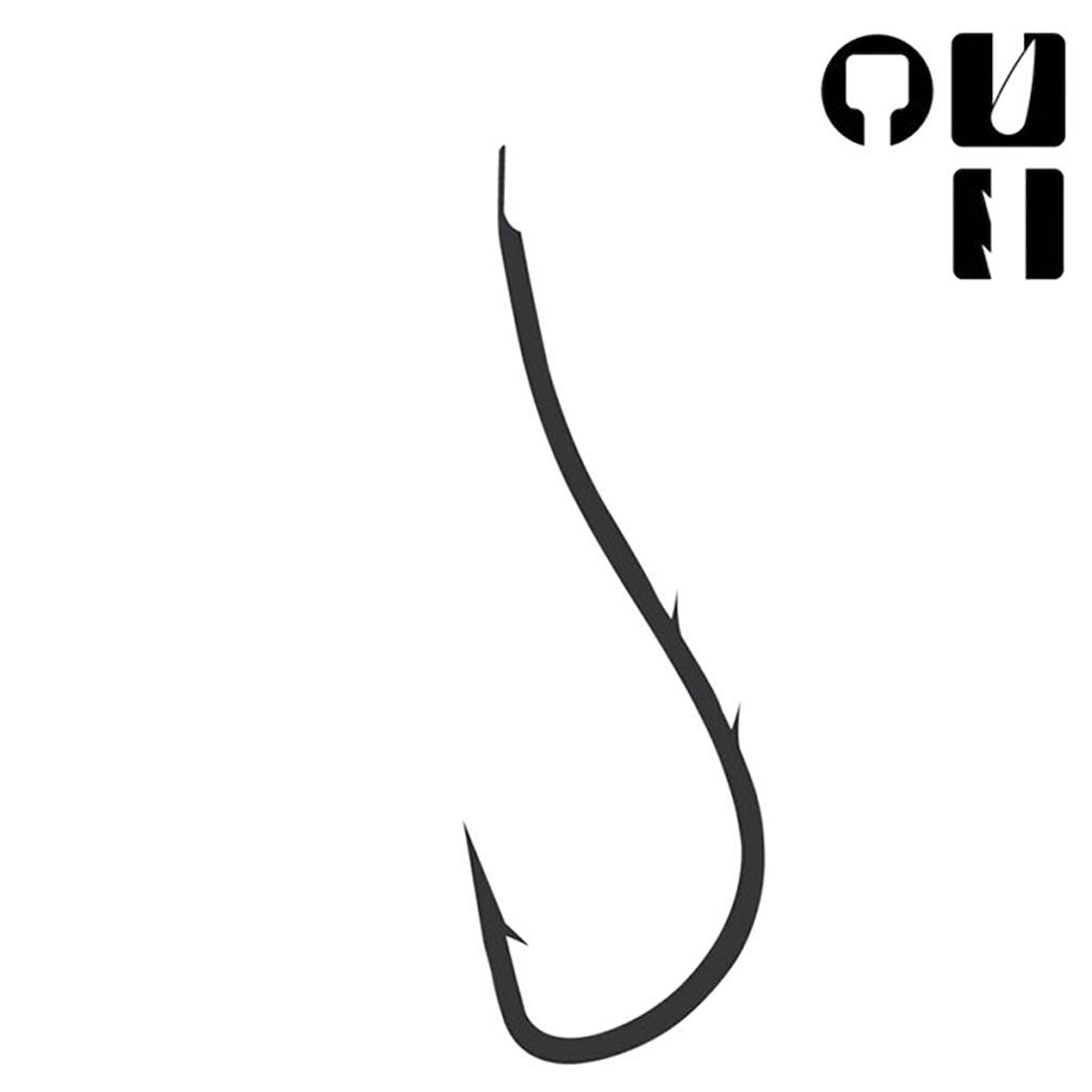 Fudo 2901 Ryusen Çift Tırnak Black Nikel Olta İğnesi Black Nickel-NO:2/0