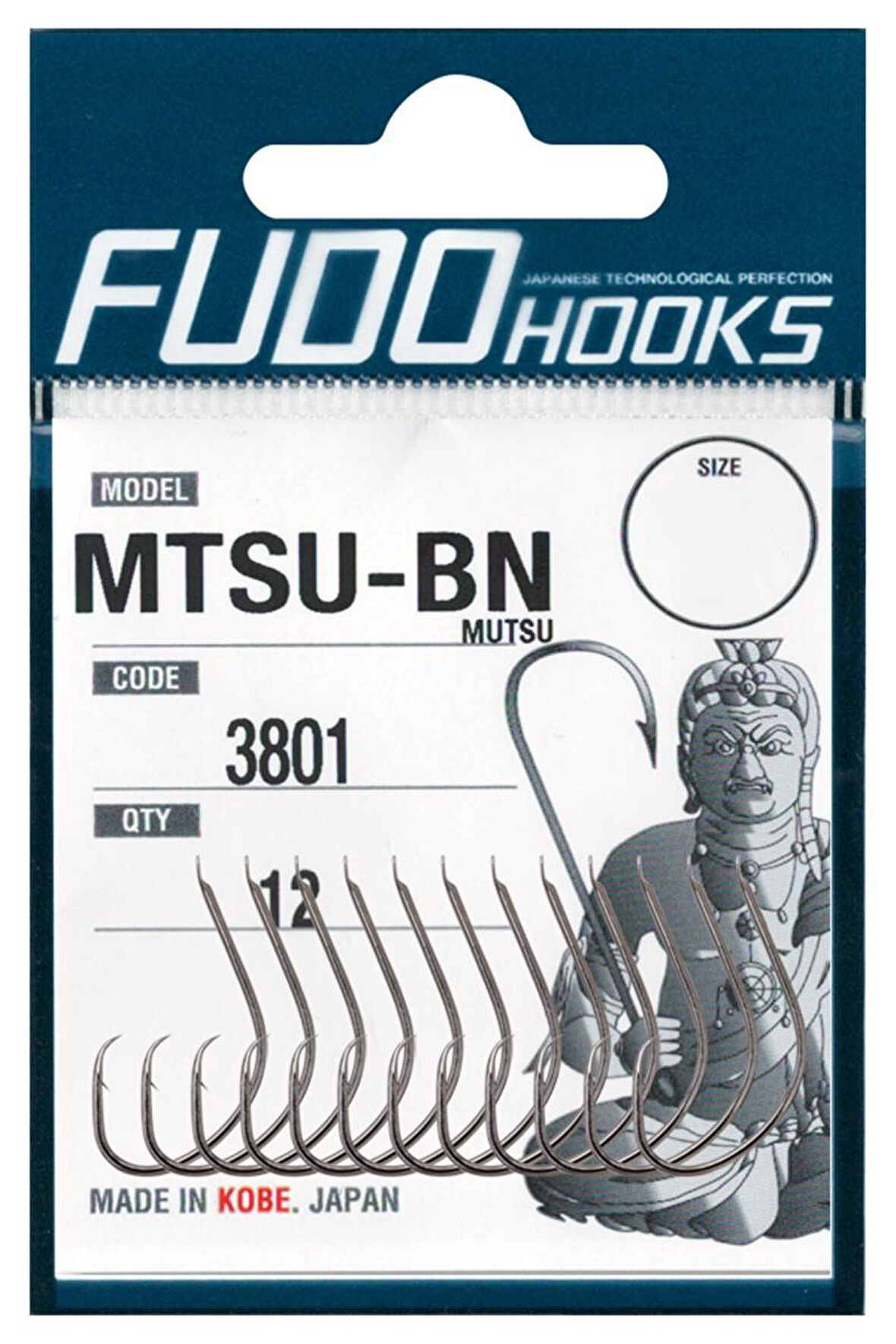 Fudo 3801 MTSU-BN Mutsu Black Nikel Olta İğnesi Black Nickel-NO:1/0