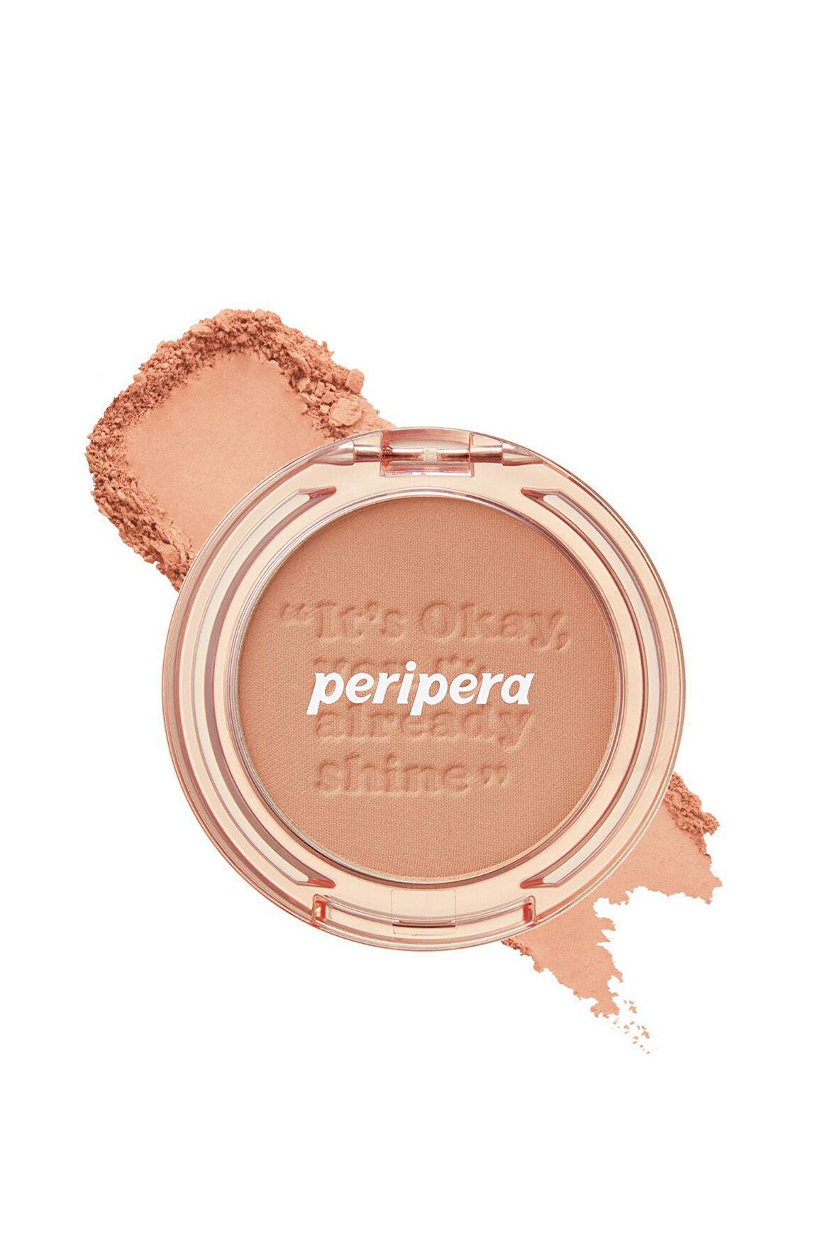 Pastel Tonlarda Sebum Dengeleyici Toz Allık Peripera Pure Blushed Sunshine Cheek (04 Hazel Orange)