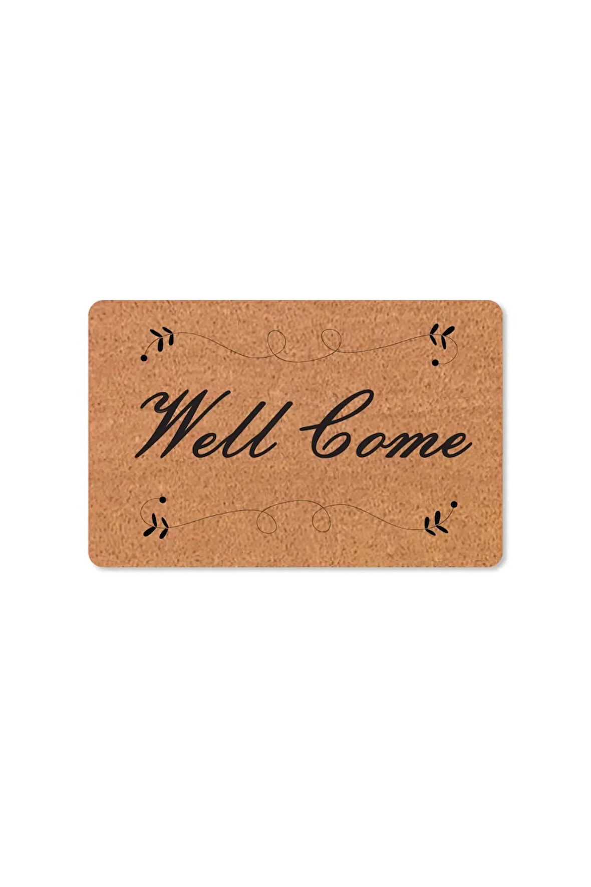 dijital baskılı kapı önü paspas Welcome Yazlı (Hoş geldiniz) yazılı  yıkanabilir nem alıcı