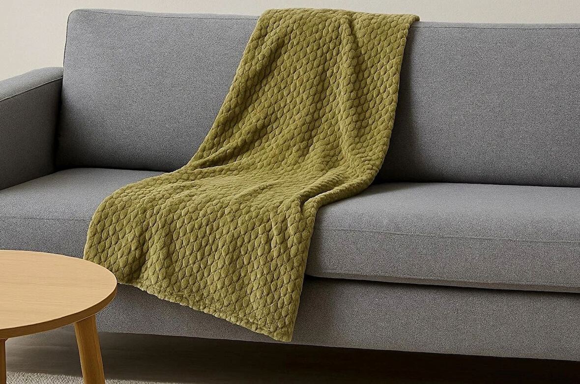 JYSK Polar örtü ROSENVIAL 130x160 yeşil