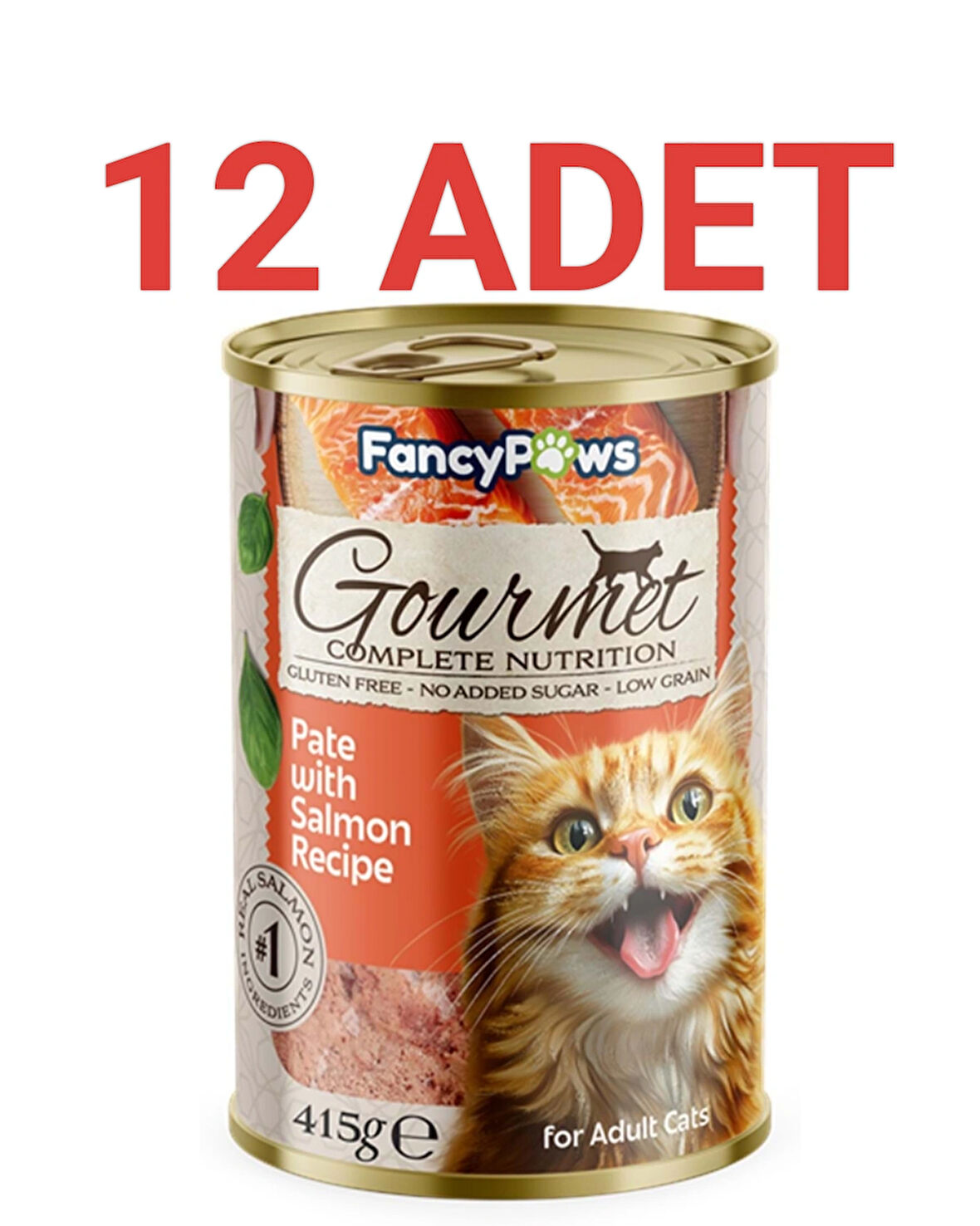 Fancy Paws Somonlu Yetişkin Kedi Konserve Maması x 12 Adet