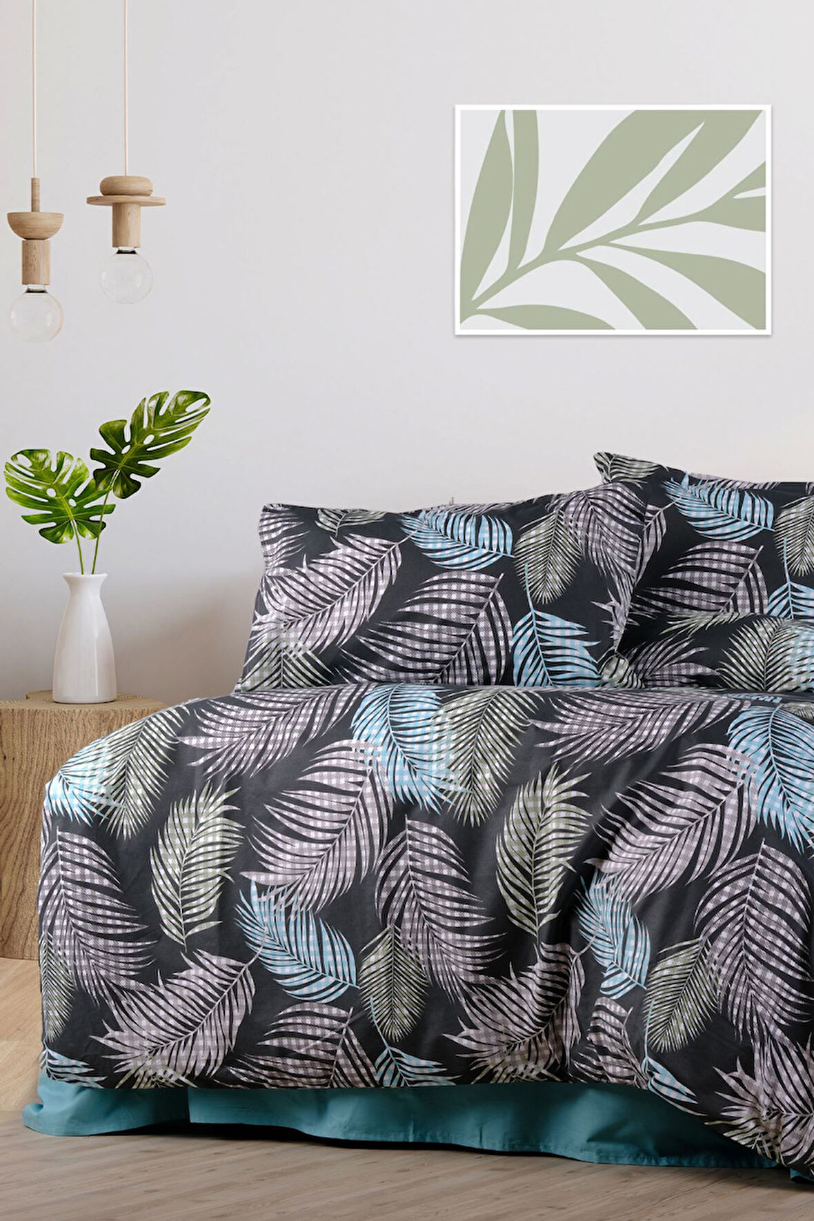 Aytunç Yaprak %100 Pamuklu Tek Kişilik Nevresim Takımı 160x220 cm