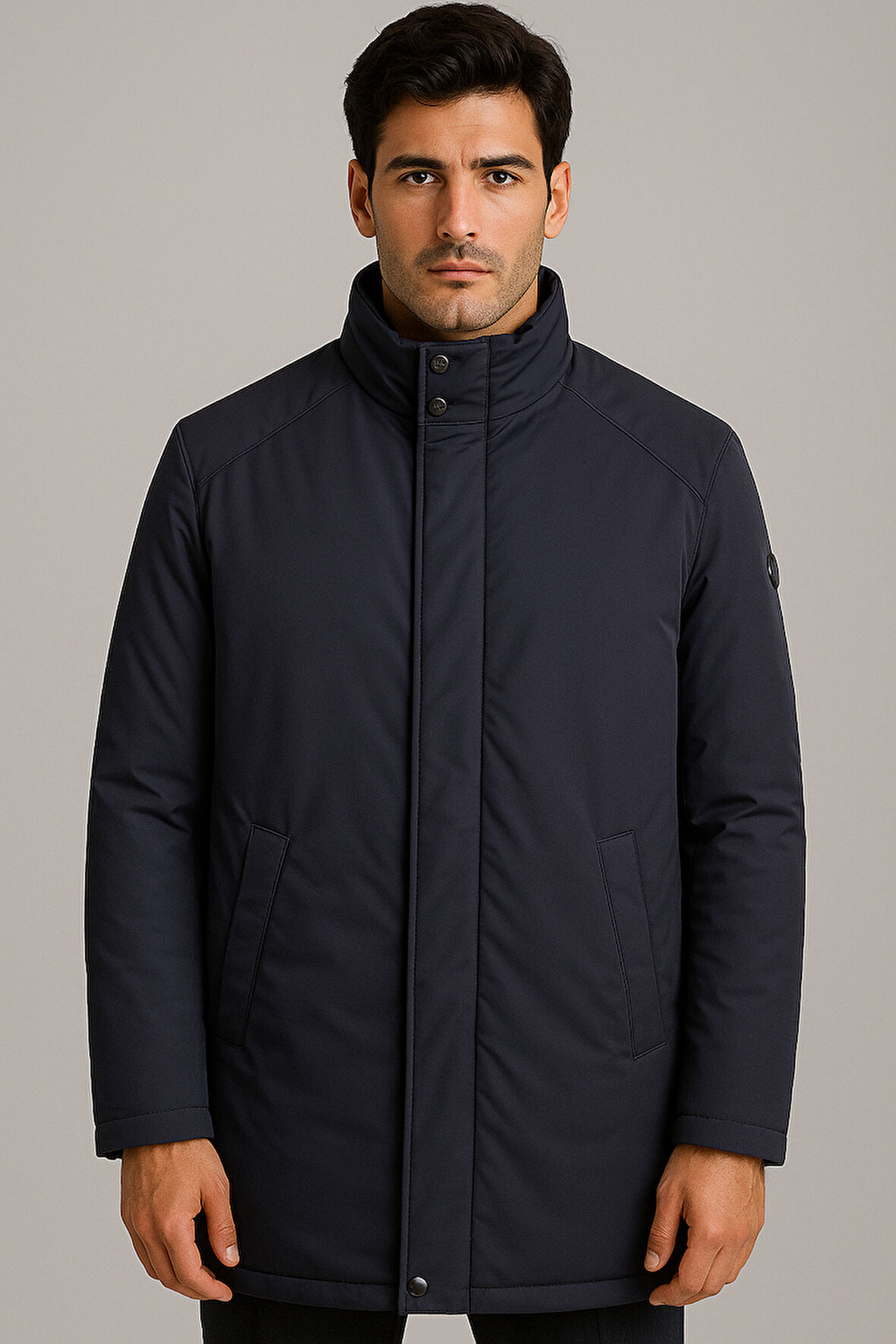 Su İtici Erkek Şişme Mont Lacivert 4543