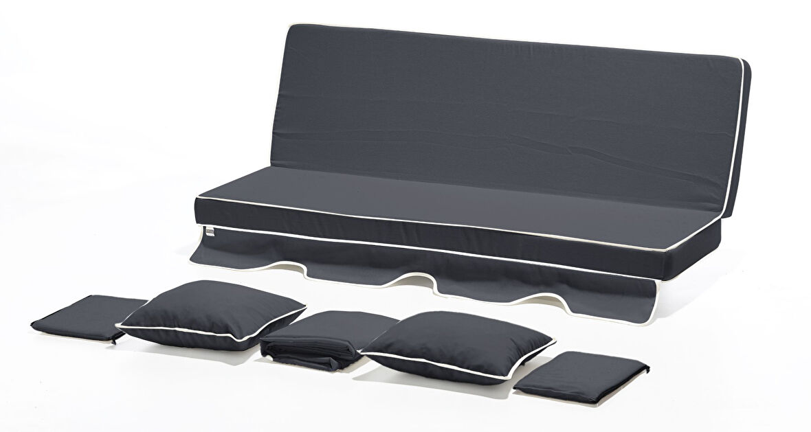 Salıncak Minder Kılıf Takımı 2 Kişilik (Süngersiz) - Antrasit