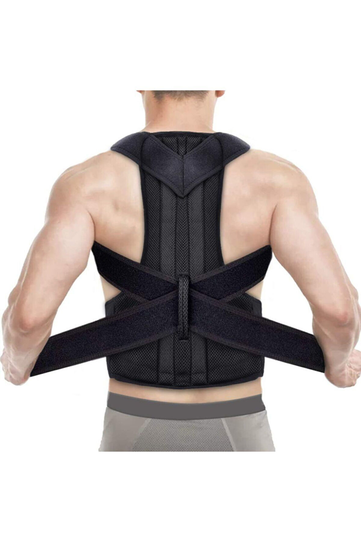 Çift Balenli Dik Duruş Korsesi Spor Bel Sırt Omuz Kamburluk Önleyici Korse