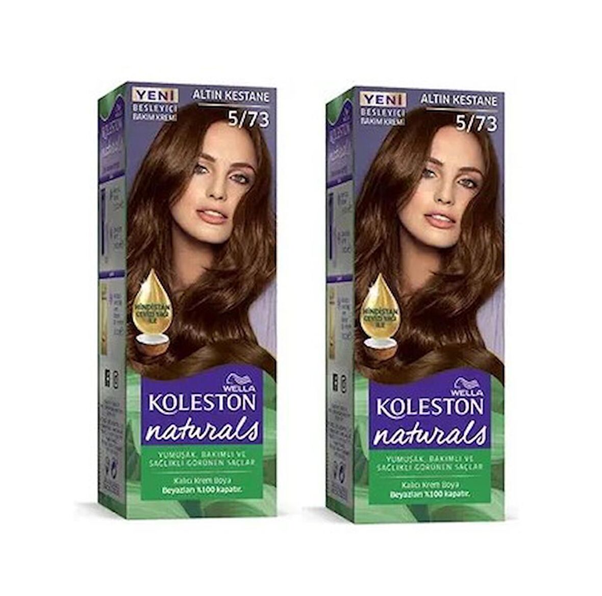 Wella Koleston Naturals  İKİLİ PAKET ALTIN KESTANE