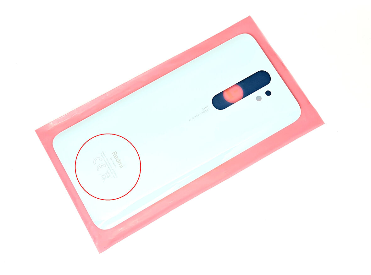 Tkgz Xiaomi Redmi NOTE 8 PRO Arka Pil Batarya Kapağı (C.C Logolu CAM) BEYAZ