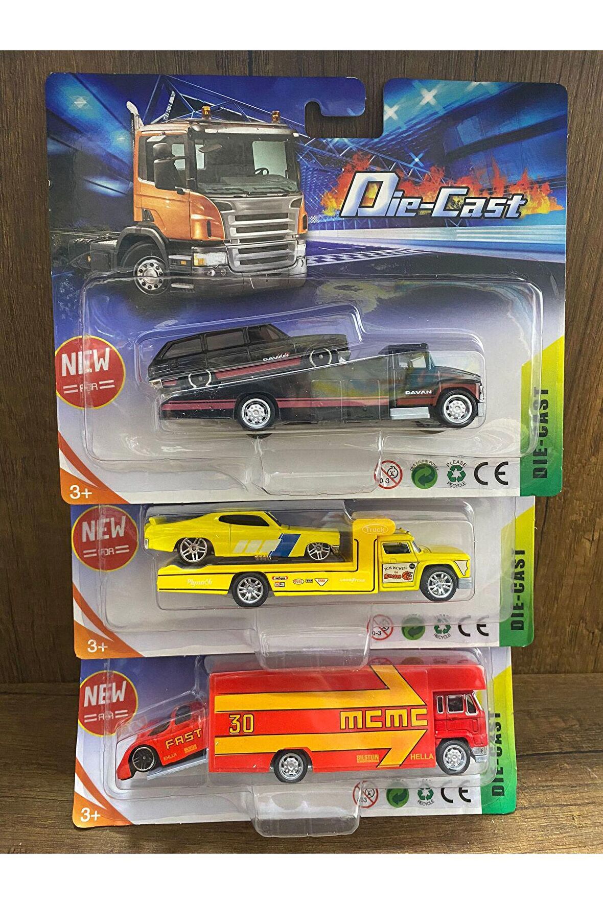 Diecast Metal Çekici Araba Taşıyıcı Kamyonlar ARABA TAŞIYAN TIR 3LÜ SET KAMPANYA