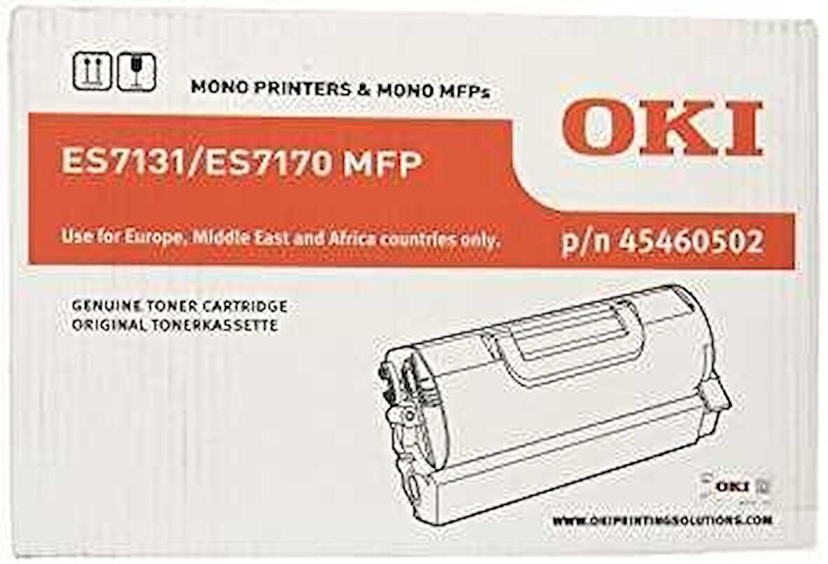 OKI 45460502 ES7131 ES7170 ES7180 Siyah Orjinal Toner
