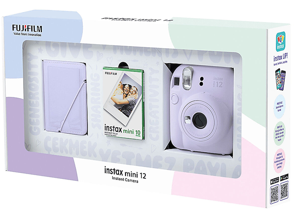 FUJIFILM Mini 12 Eko Bundle Box Anlık Fotoğraf Makinesi Lila