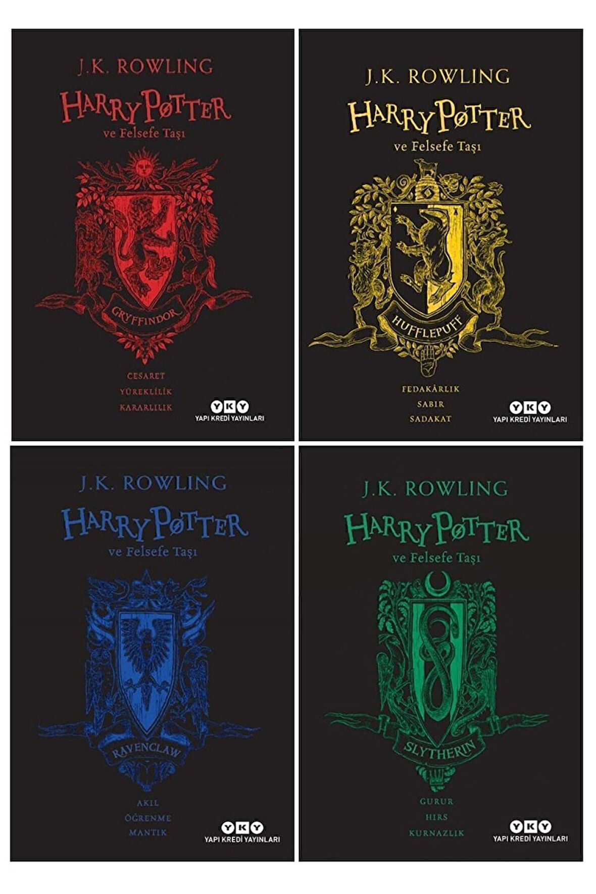 Harry Potter Ve Felsefe Taşı 20. Yıl Özel Baskı 4'lü Set-gryffindor-syltherin-hufflepuff-ravenclaw