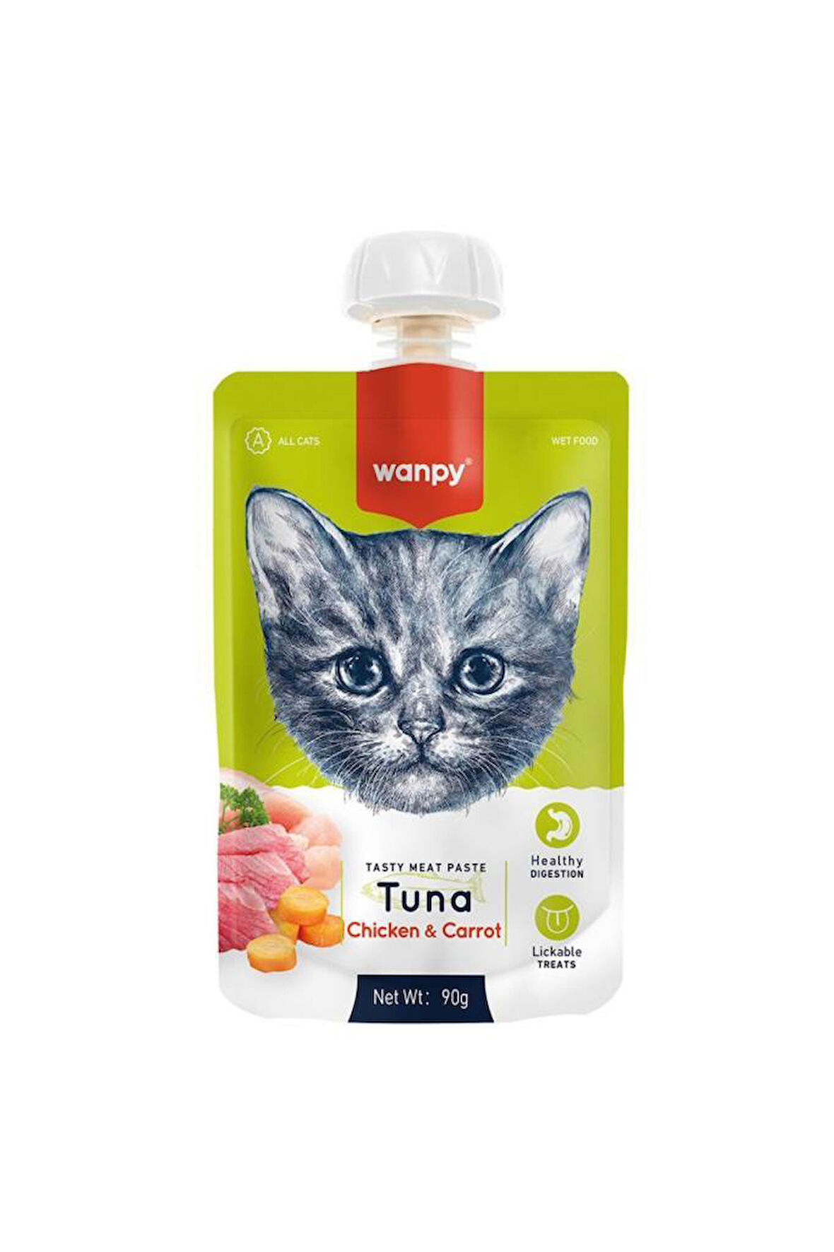 Wanpy Taze Ton Balıklı & Tavuklu Kedi Et Ezmesi 90 Gr. X 3 Adet