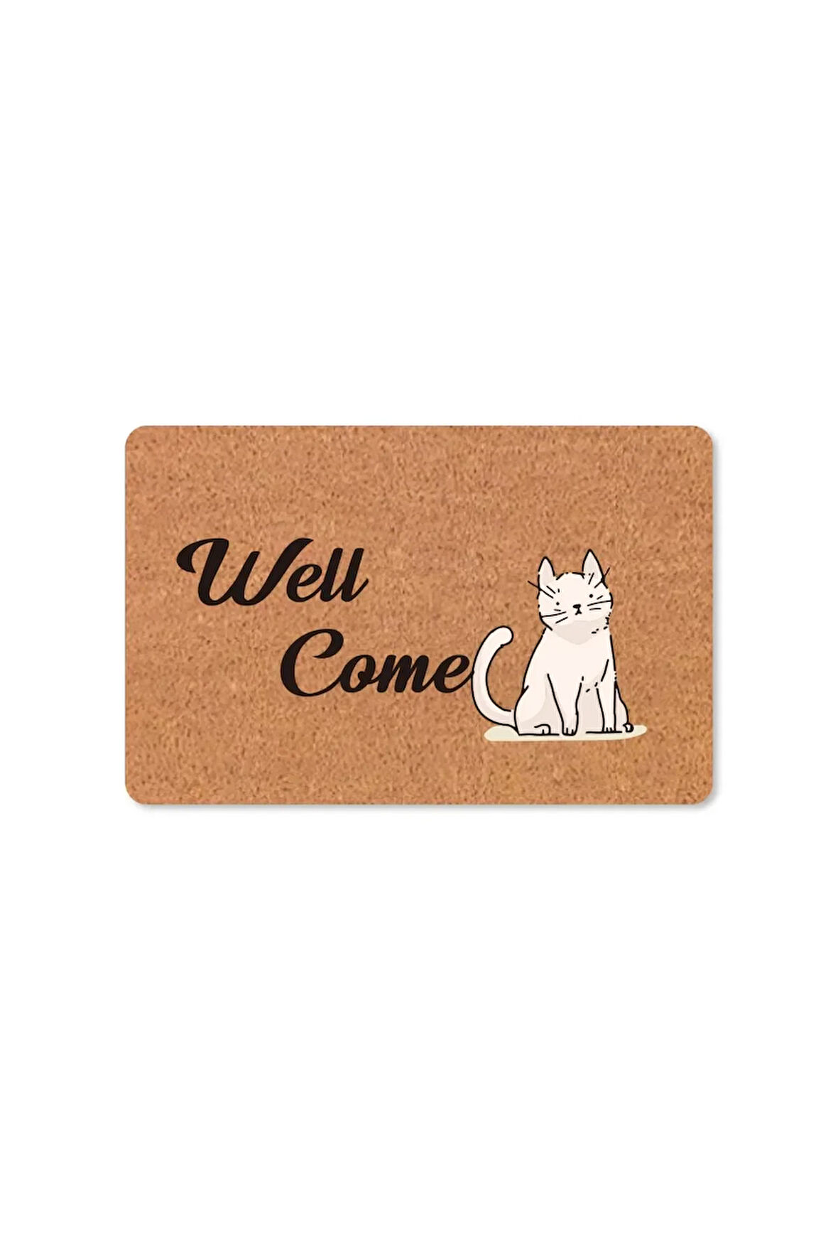 dijital baskılı kapı önü paspas Welcome Yazlı (Hoş geldiniz) yazılı  yıkanabilir nem alıcı