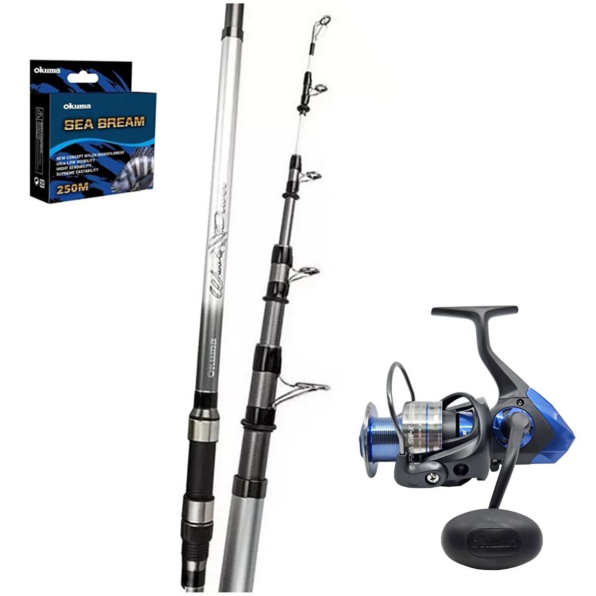 Okuma Safina 8000 SW  - Okuma Wave Power 420 cm Surf Olta Seti