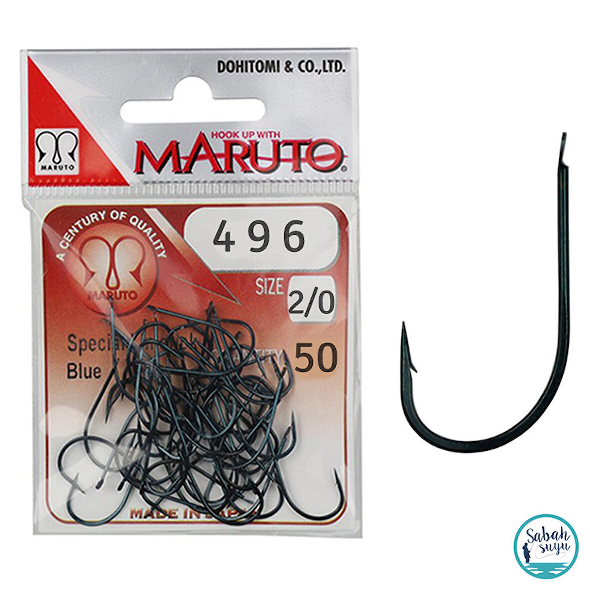 Maruto 496 Tekli İğne Mavi #2/0 (50 adet)