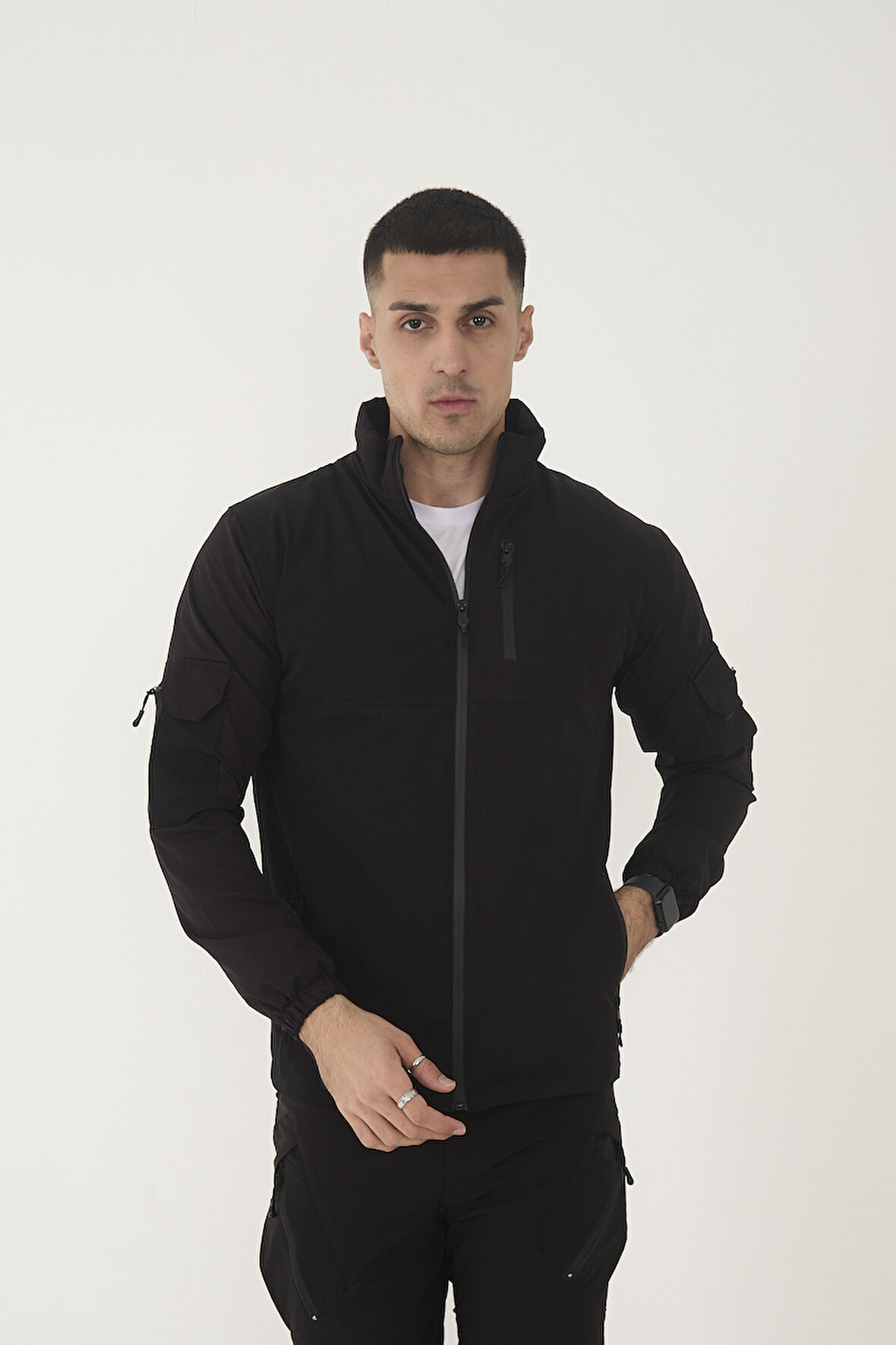 Camp490 Outdoor Tactical Çok Cepli Su İticili Erkek Mevsimlik Taktik Likralı Mont