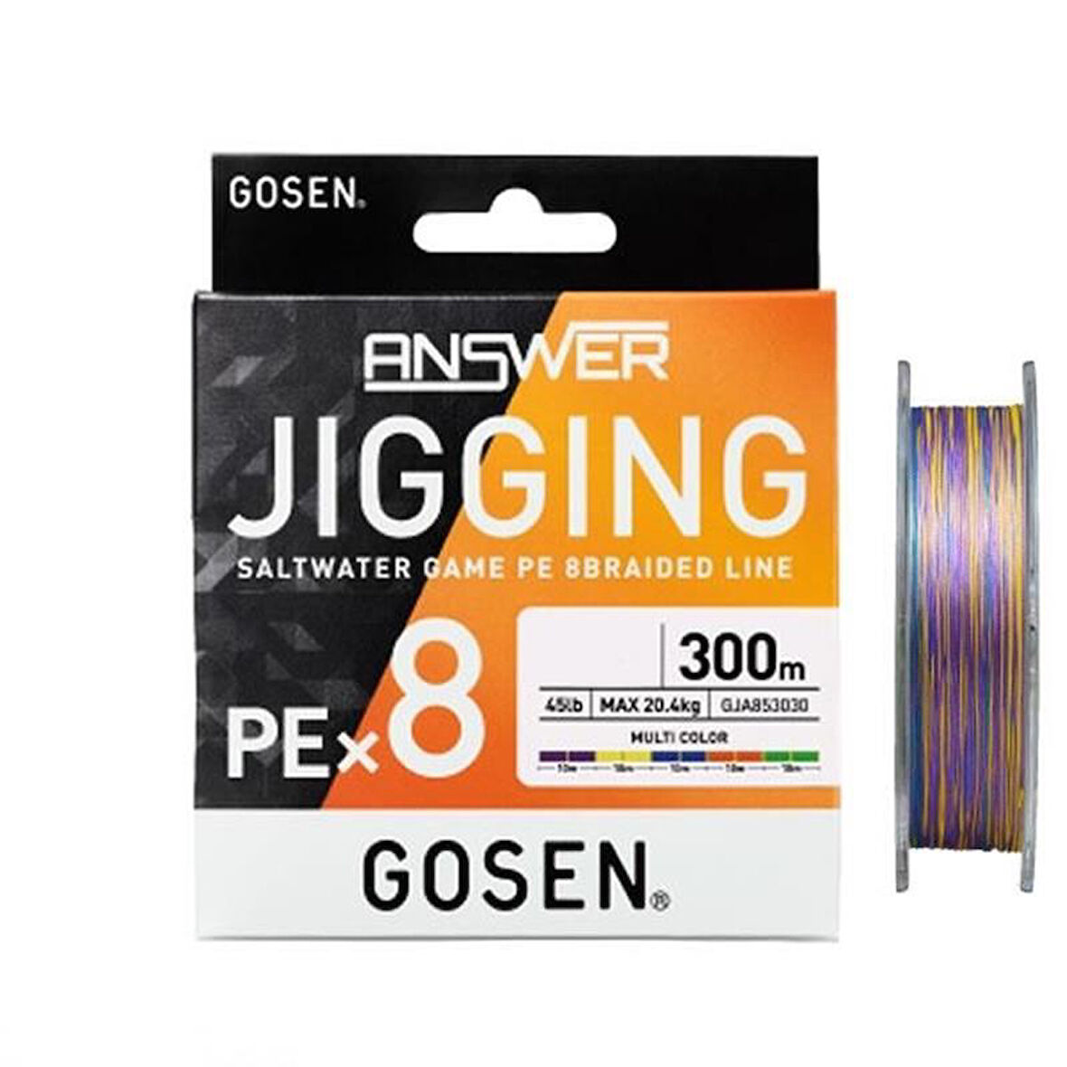 Gosen Jigging Answer PE 8 Örgü Jig ve Tai Rubber İpi MultiColor 300mt MultiColor-1,5 PE