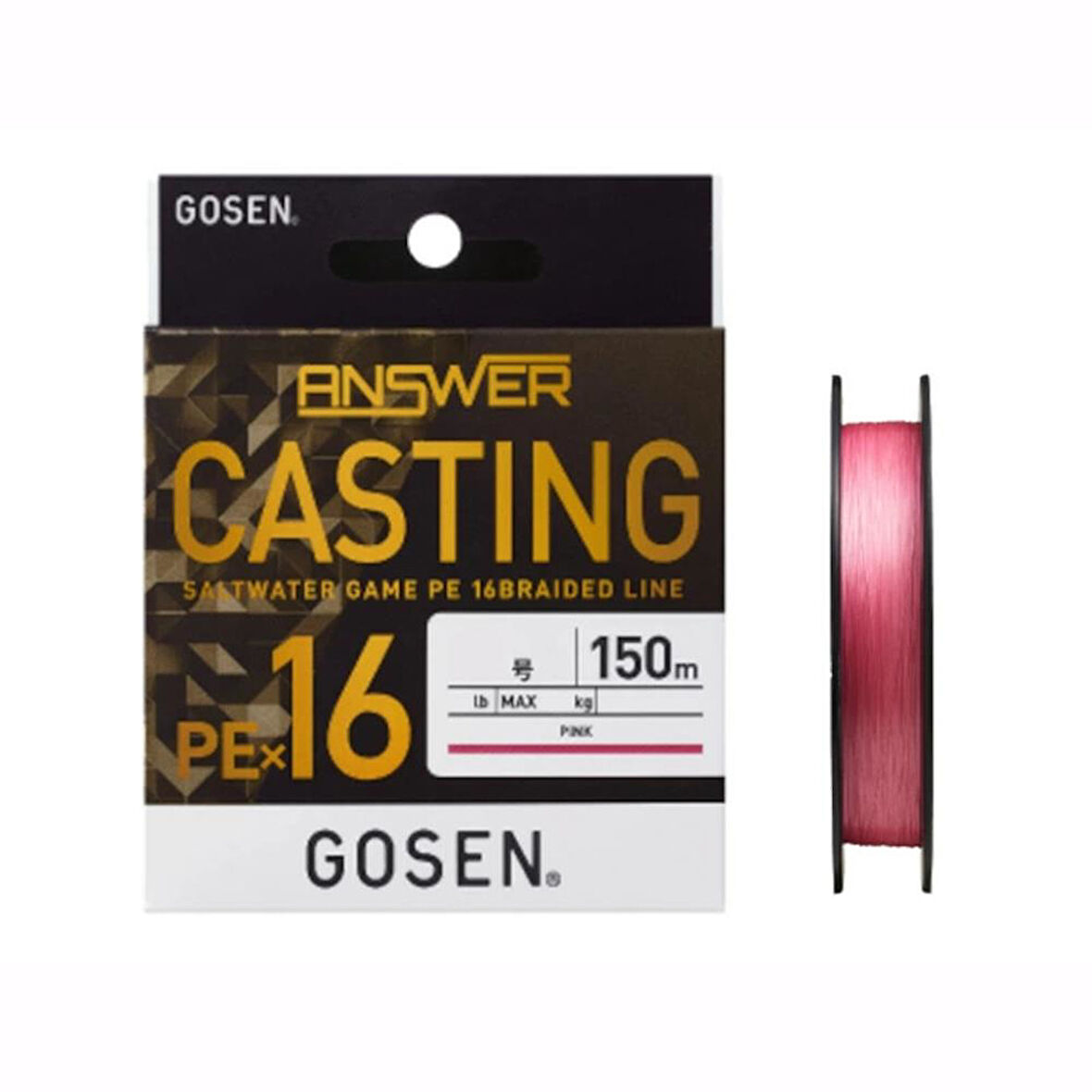 Gosen X16 Casting Answer PE 16 Örgü Spin İpi PİNK-150 MT-0,205 MM