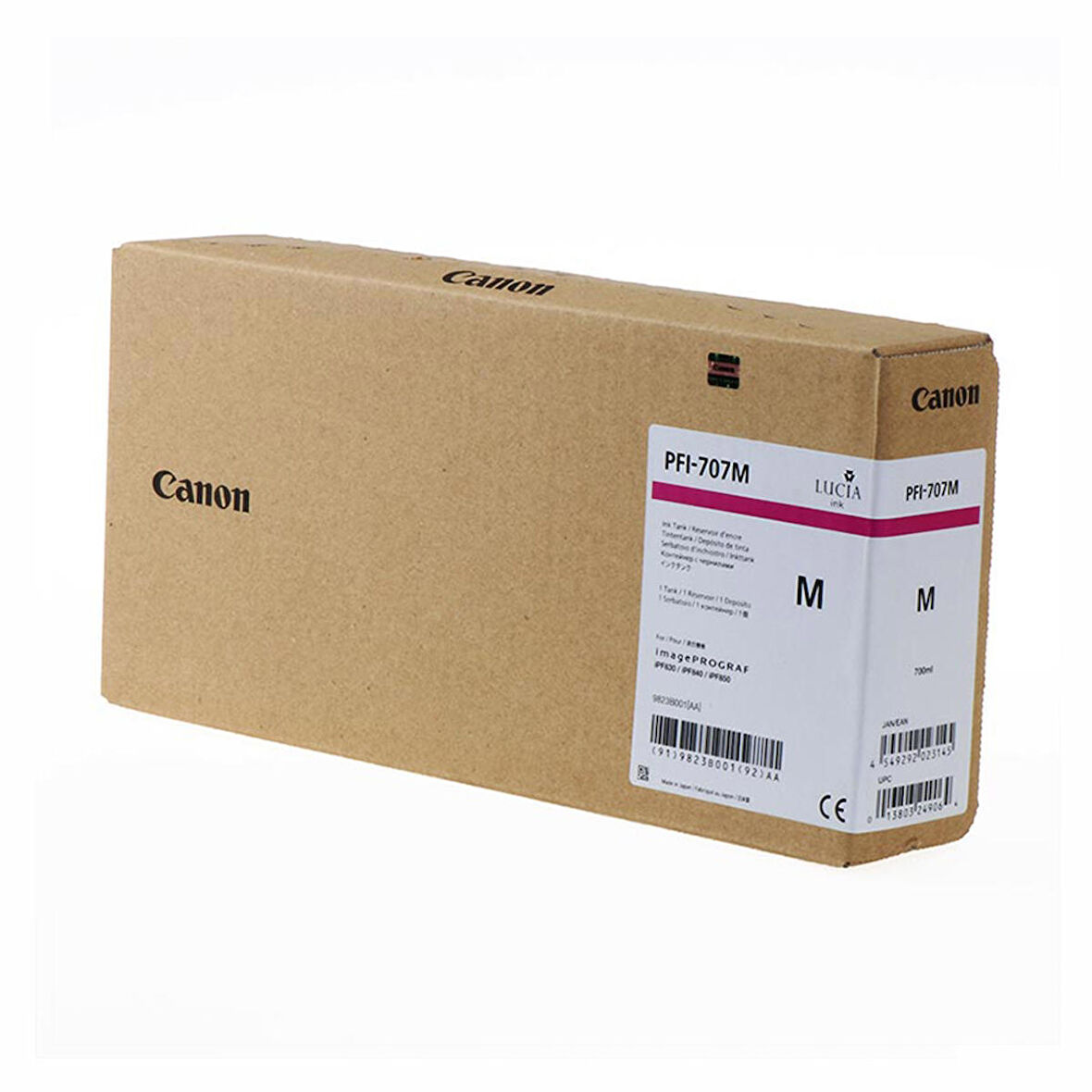 Feyza Bilişim® Canon PFI-707 M (Magenta) Kırmızı Plotter Orijinal Mürekkep Kartuş 700 ml. (9823B001)