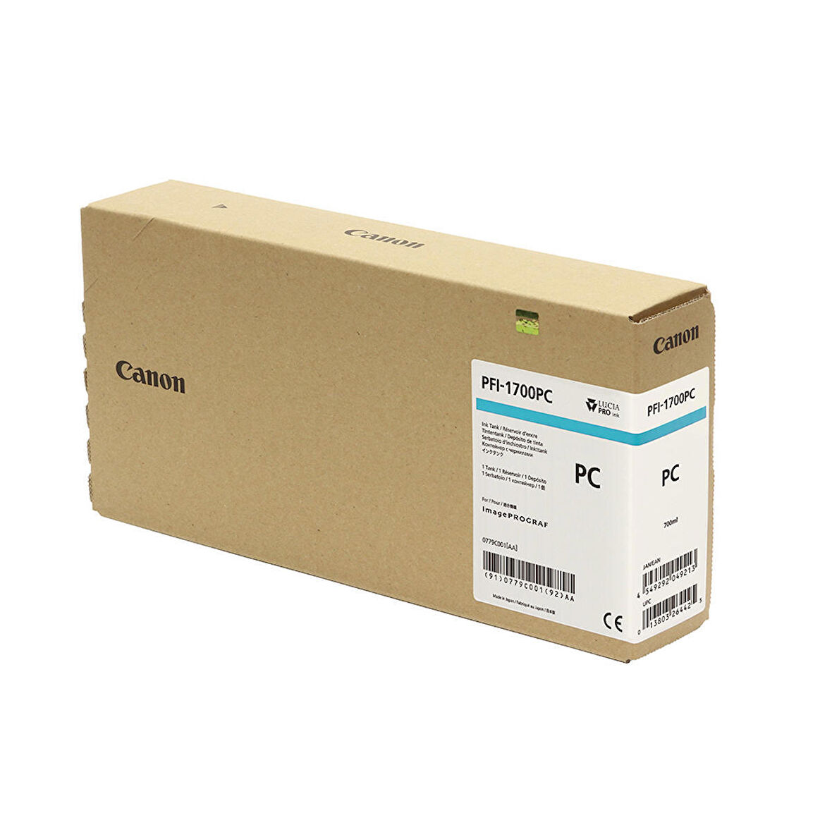 Feyza Bilişim® Canon PFI-1700 PC (Photo Cyan) Fotoğraf Mavi Plotter Orijinal Mürekkep Kartuş 700 ml. (0779C001)