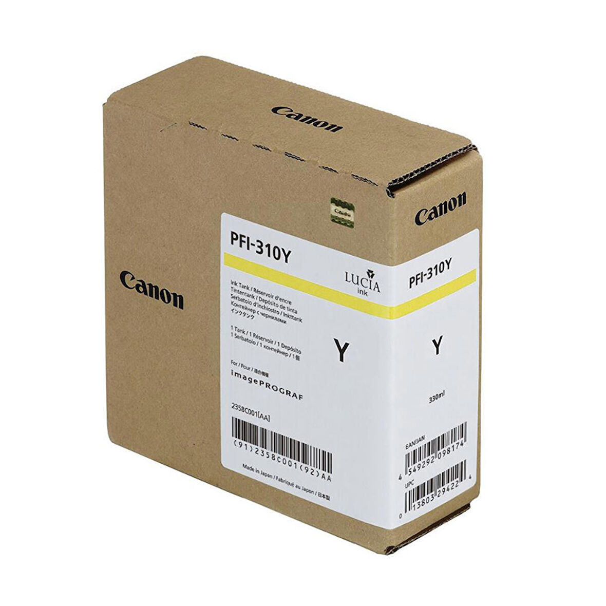 PlotterSarf®Canon PFI-310 Y (Yellow) Sarı Plotter Orijinal Mürekkep Kartuş 330 ml. (2362C001)