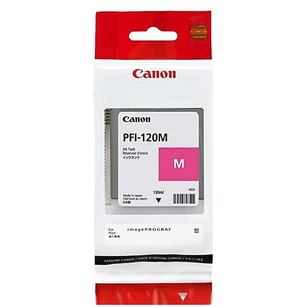 Feyza Bilişim® Canon PFI-120 M (Magenta) Kırmızı Plotter Orijinal Mürekkep Kartuş 130 ml. (2887C001)