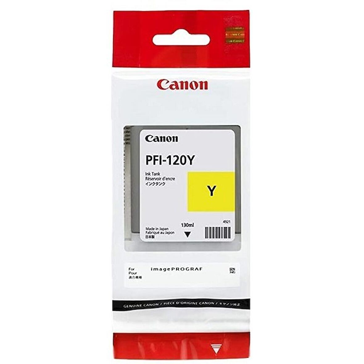 Feyza Bilişim® Canon PFI-120 Y (Yellow) Sarı Plotter Orijinal Mürekkep Kartuş 130 ml. (2888C001)