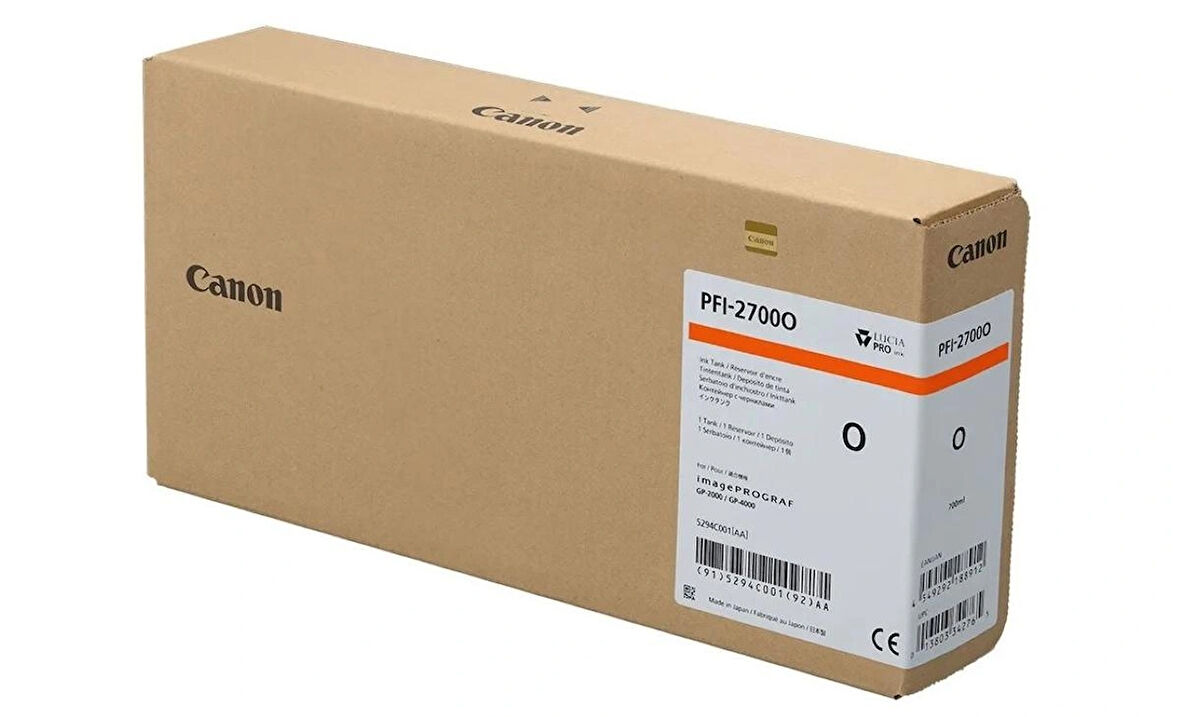 Canon PFI-2700 O (Orange) Turuncu Orijinal Mürekkep Kartuş 700 ml.