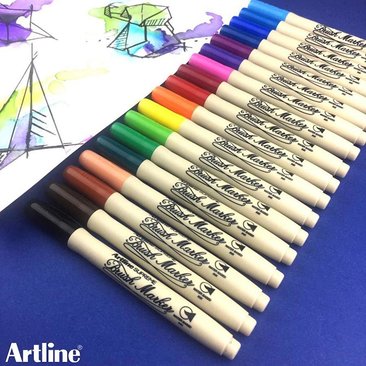 Artline Supreme Brush Uçlu Kalem Açık Sarı Lv A Epfs F L.yellow / Artline