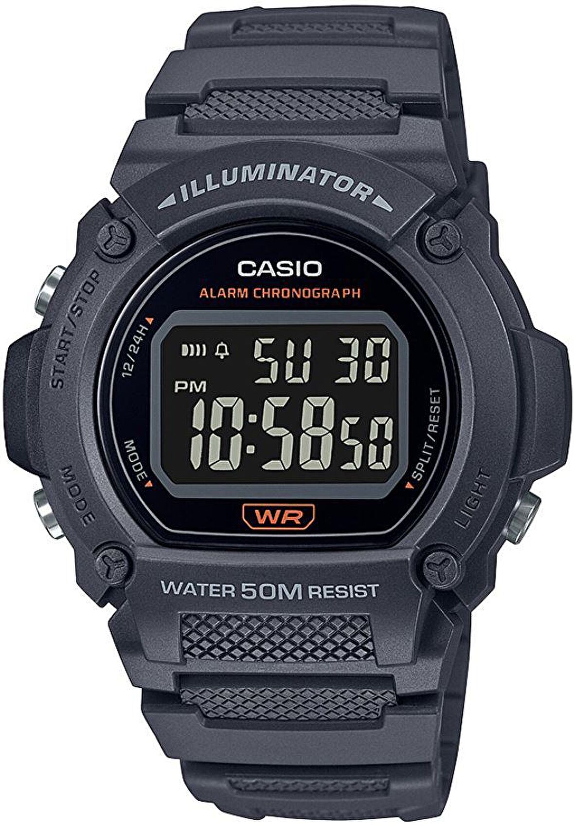 Casio W-219H-8BVDF Silikon Kordon Erkek Kol Saati