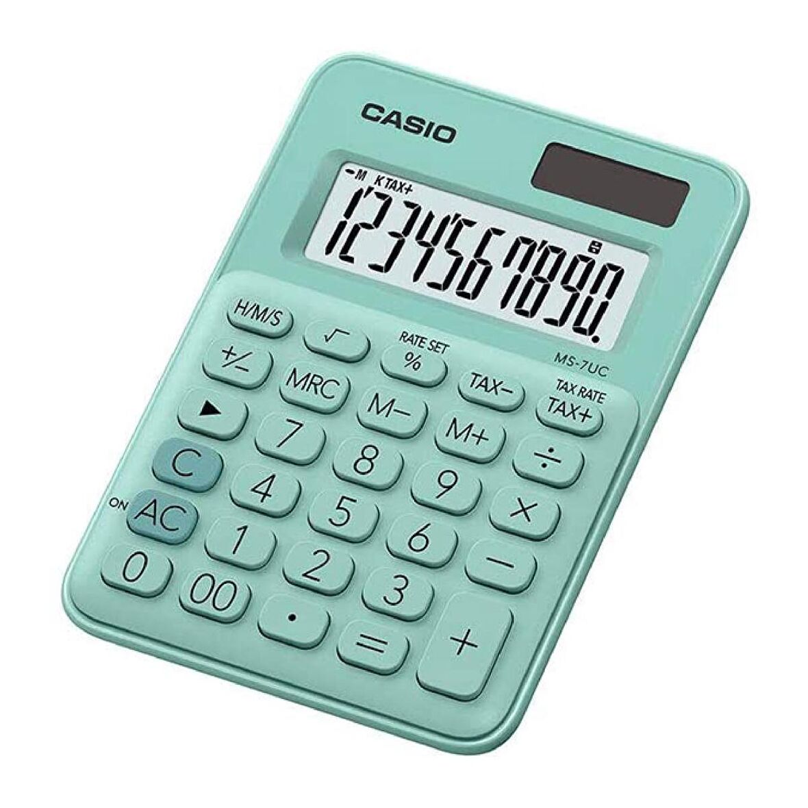 Casio MS-7UC-GN 10 Haneli Masa Üstü Hesap Makinesi - Yeşil
