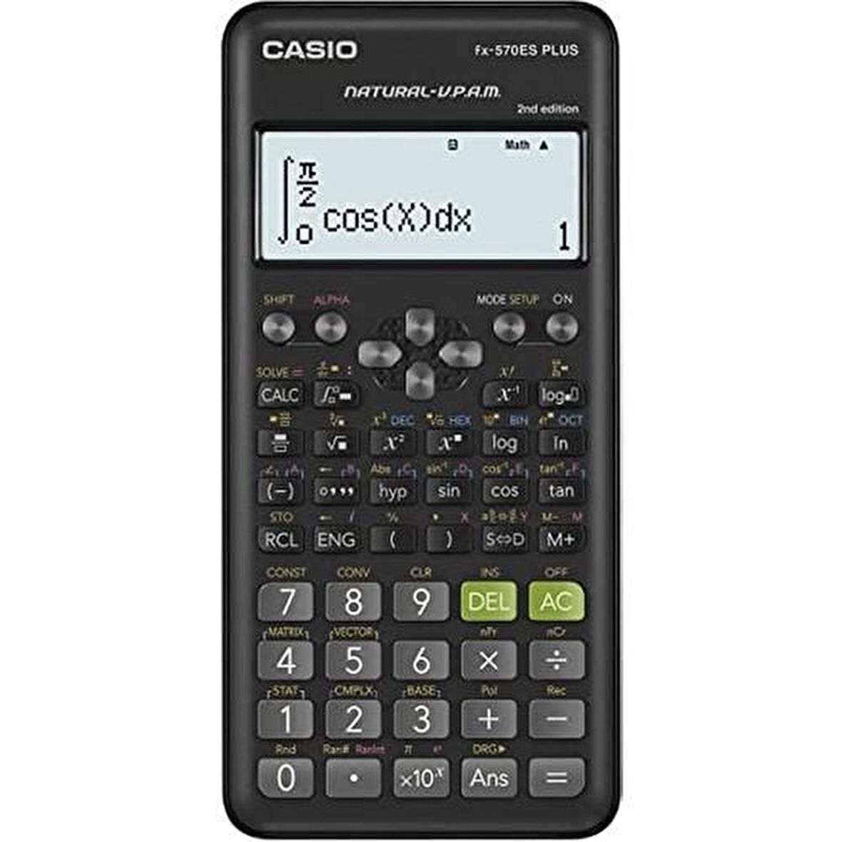 Casio FX-570ES PLUS 2. Versiyon Bilimsel Fonksiyonlu Hesap Makinesi