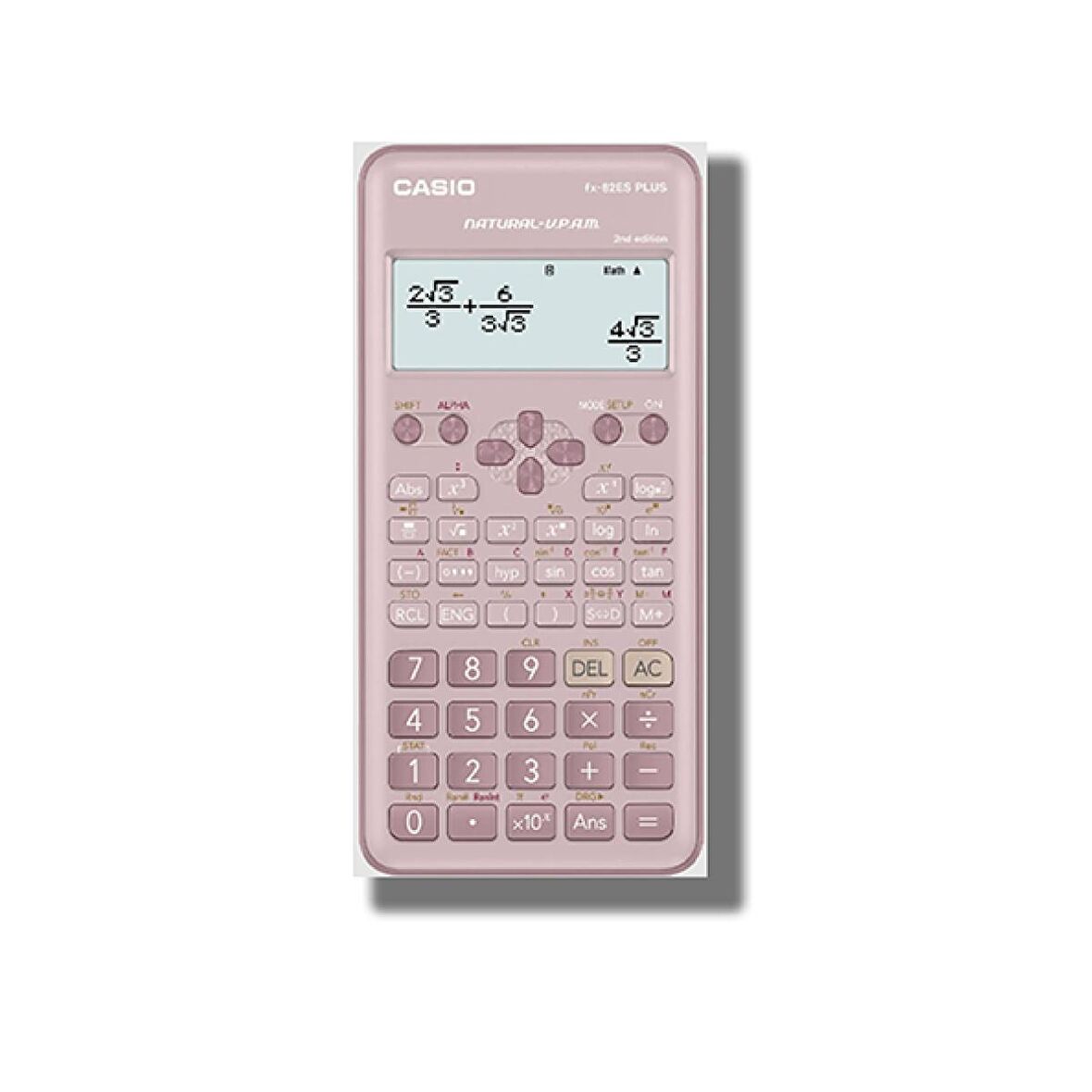 Casio FX-82ES Plus Pembe Bilimsel Fonksiyonlu Hesap Makinesi 2.Versiyon