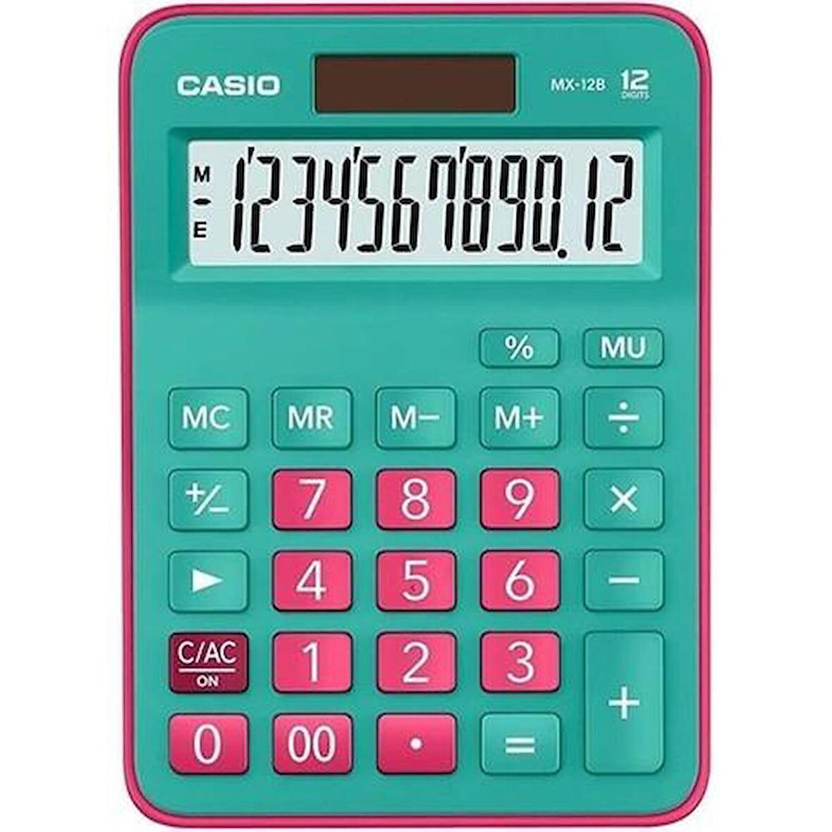 Casio MX-12B-GNRD Yeşil+Pembe 12 Hane Masa Üstü Hesap Makinesi