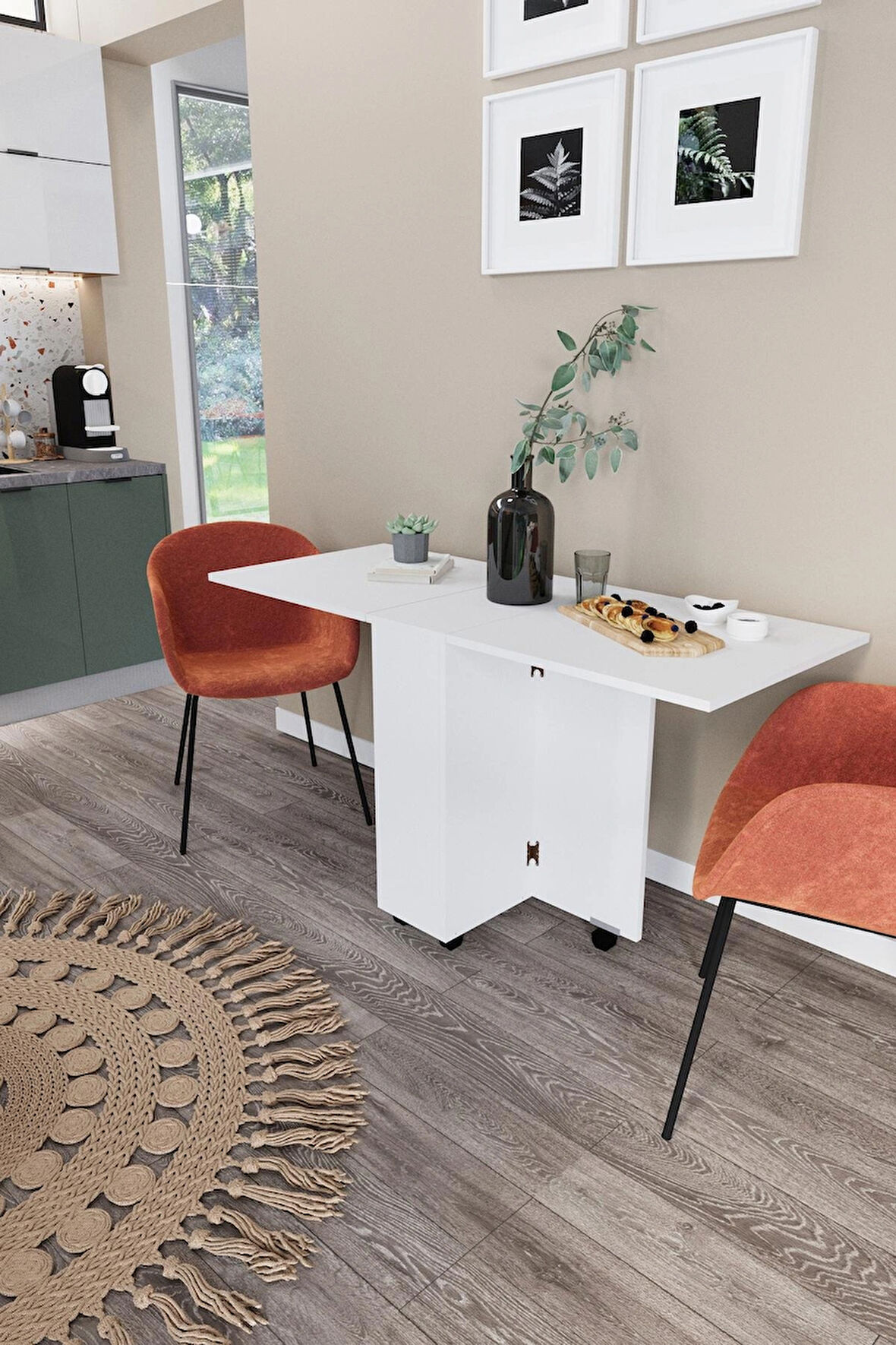 DF01110B Pratik Katlanır Masa Mutfak ve Yemek Masası