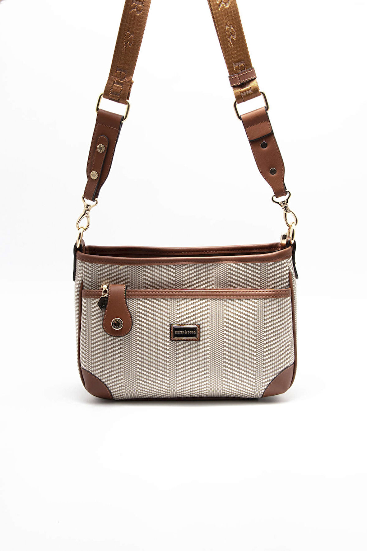 Silver Polo  Kadın Çapraz Çanta 1160-45499 SILVER POLO ÇAPRAZ Kadın ÇANTASI M132 BEJ-MAT TABA