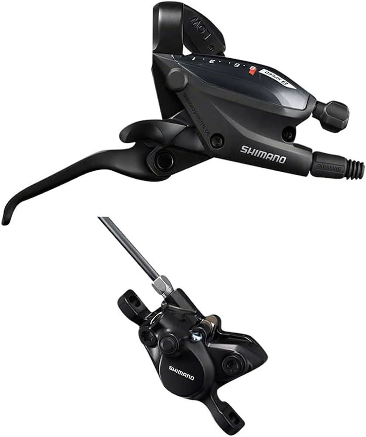 SHIMANO EF505 8 Vites Hidrolik Disk Fren Vites Seti + MT200 Arka