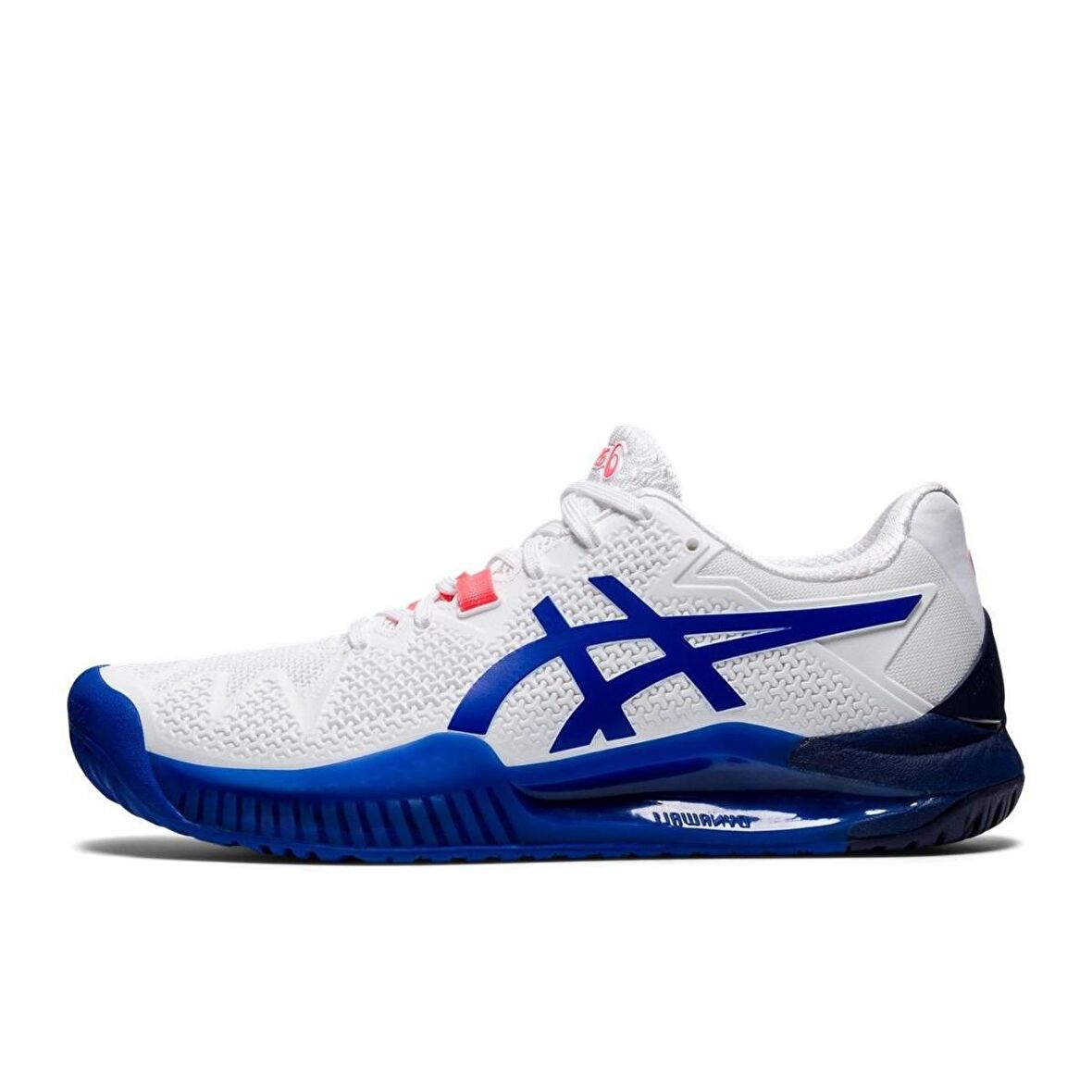 Asics Gel-Resolution 8 Beyaz/Mavi Kadın Tenis Ayakkabısı