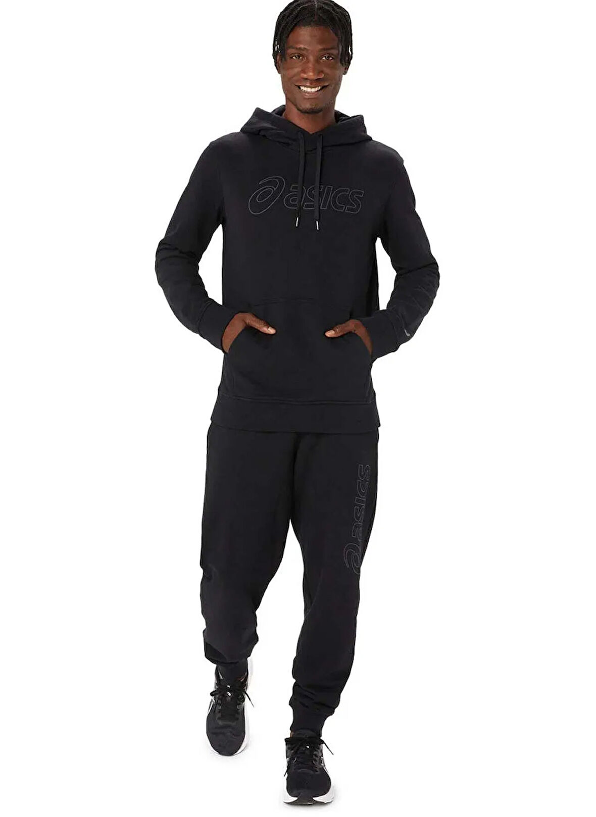 2031E187-002 ASICS OTH HOODIE Siyah Erkek Kapüşon Yaka Normal Kalıp Sweatshirt
