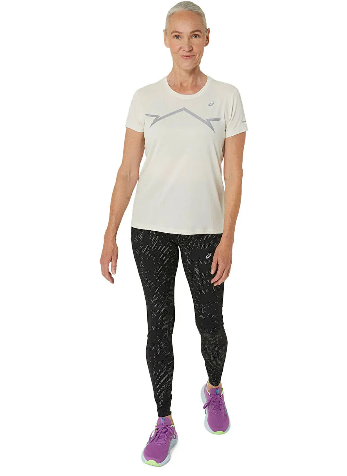 2012C938-200LITE-SHOW SS TOP Bej Kadın Bisiklet Yaka Regular Fit Baskılı T-Shirt