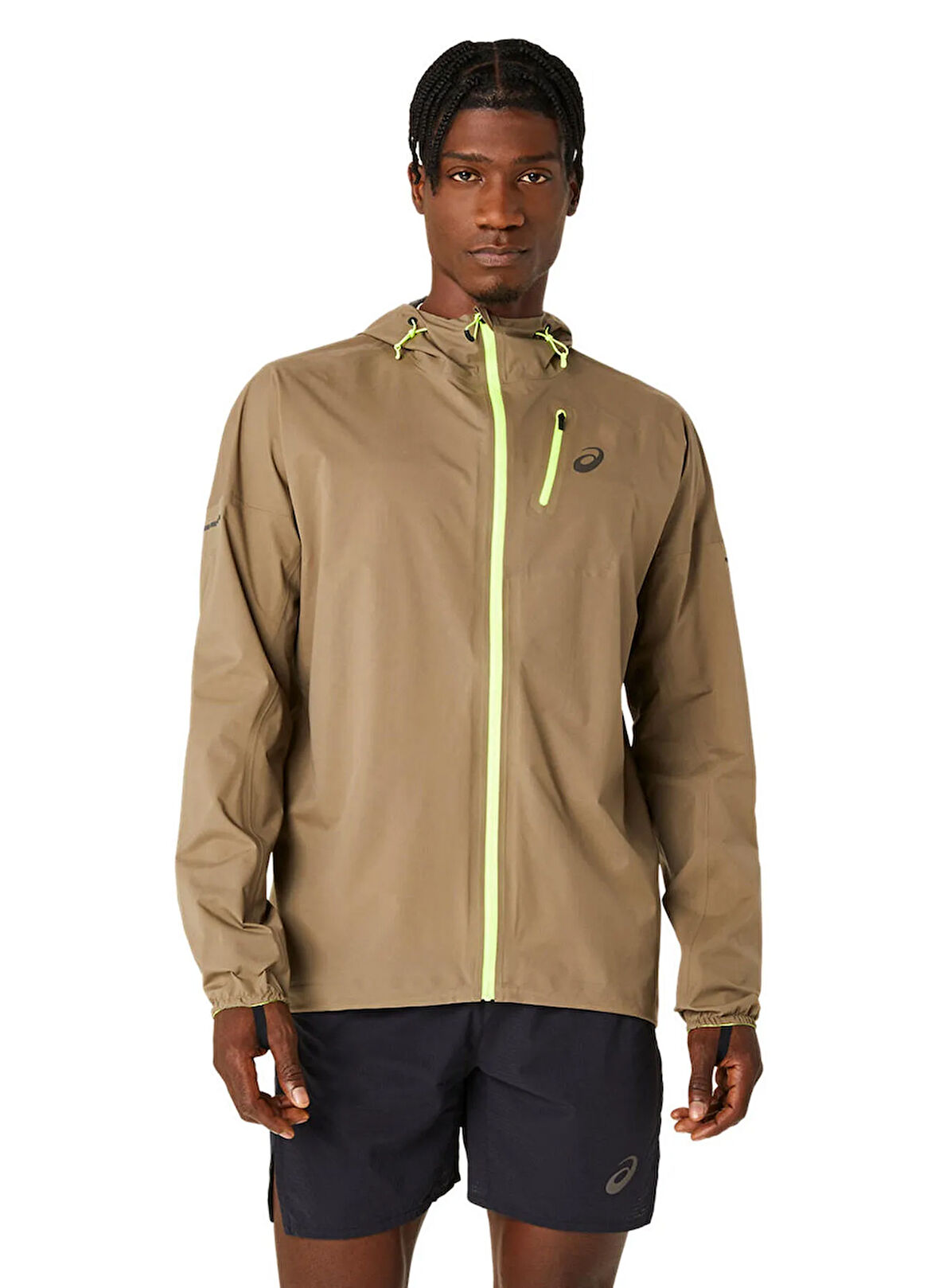 Krem Erkek Kapüşon Yaka Normal Kalıp Zip Ceket 2011C259-201 FUJITRAIL WATERPROOF J
