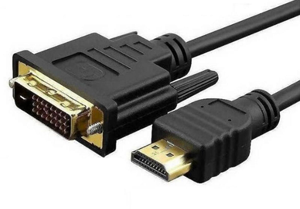 HDMI To DVI 10 Metre Çevirici Dönüştürücü Görüntü Kablosu