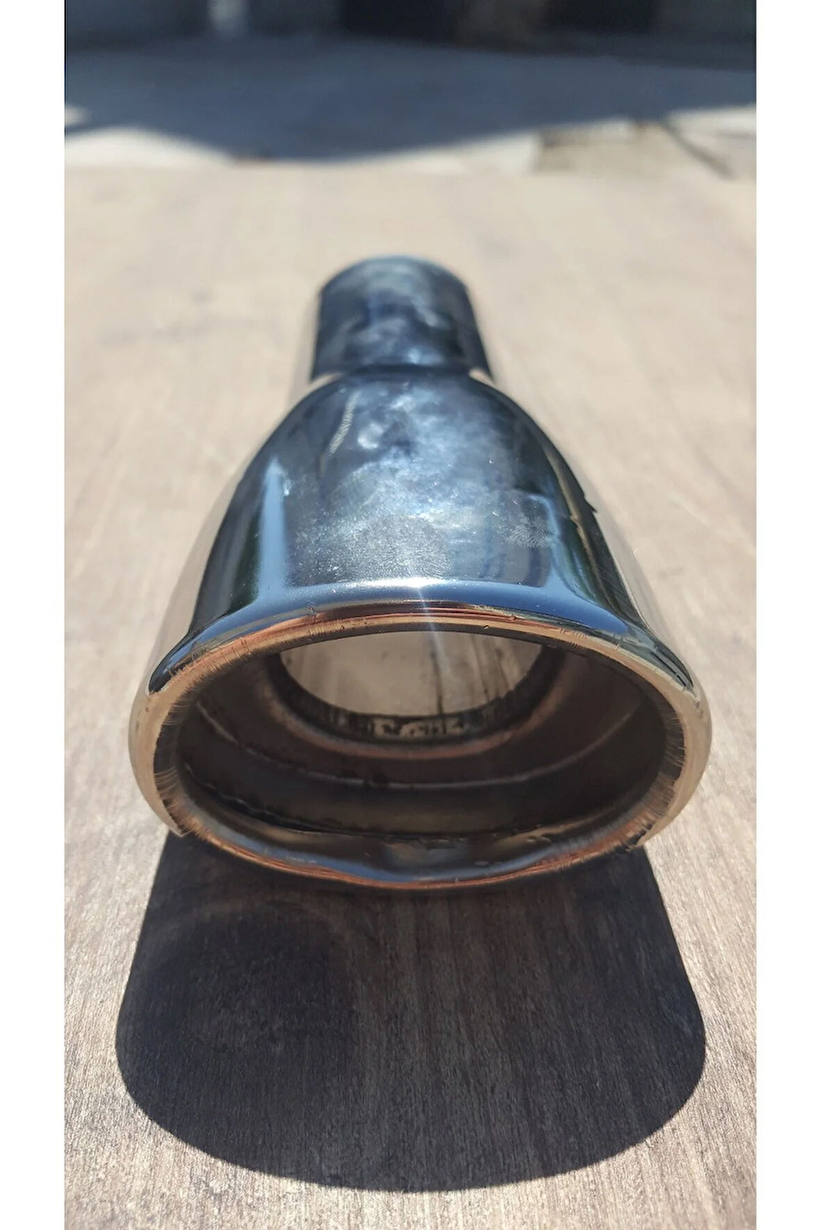 51 Mm Rüzgar Sesli Tek Kapaklı Yassı Nikelaj Egzoz Ucu Eksoz