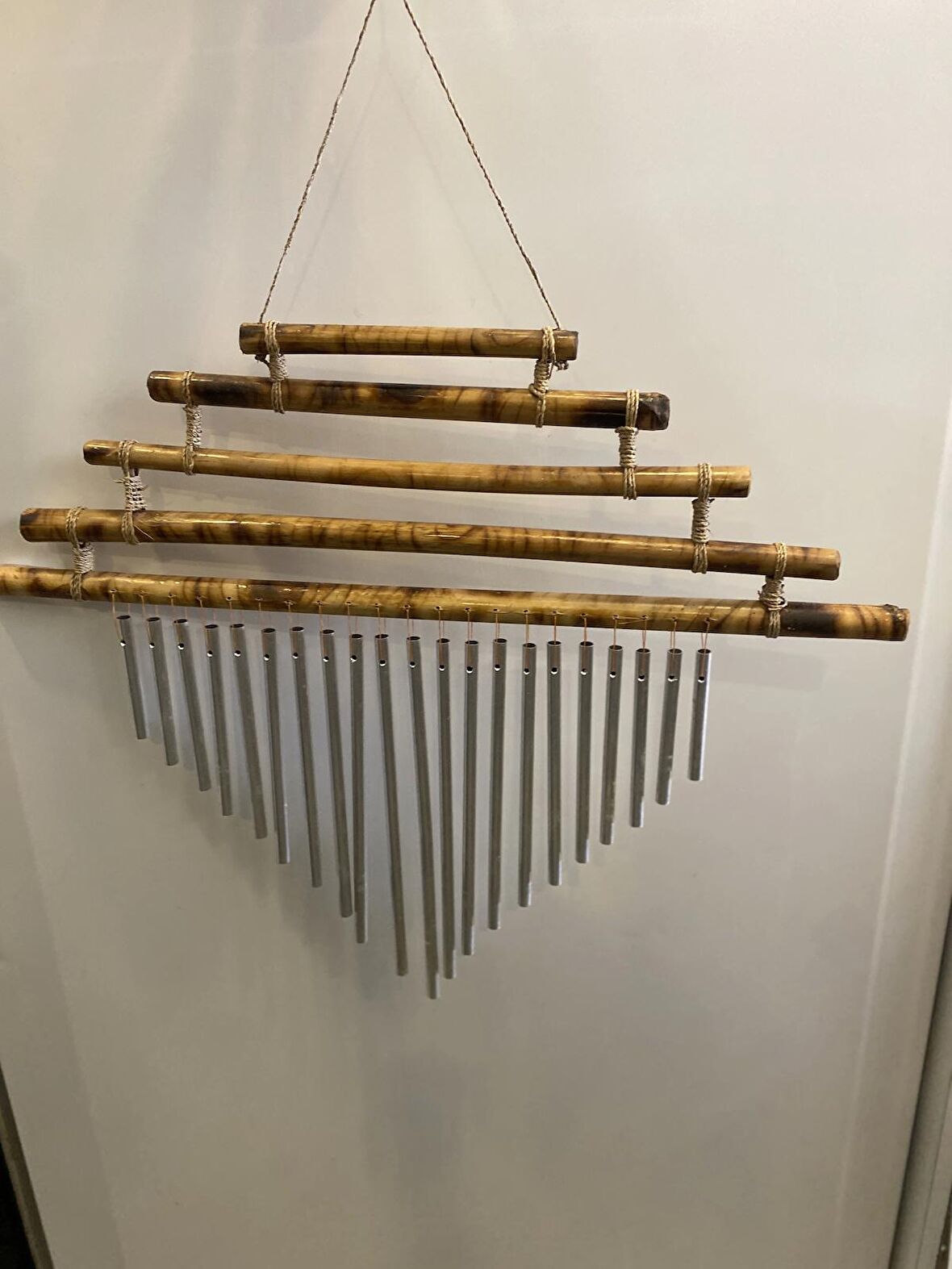 deprem zili rüzgar çanı feng sui bambu