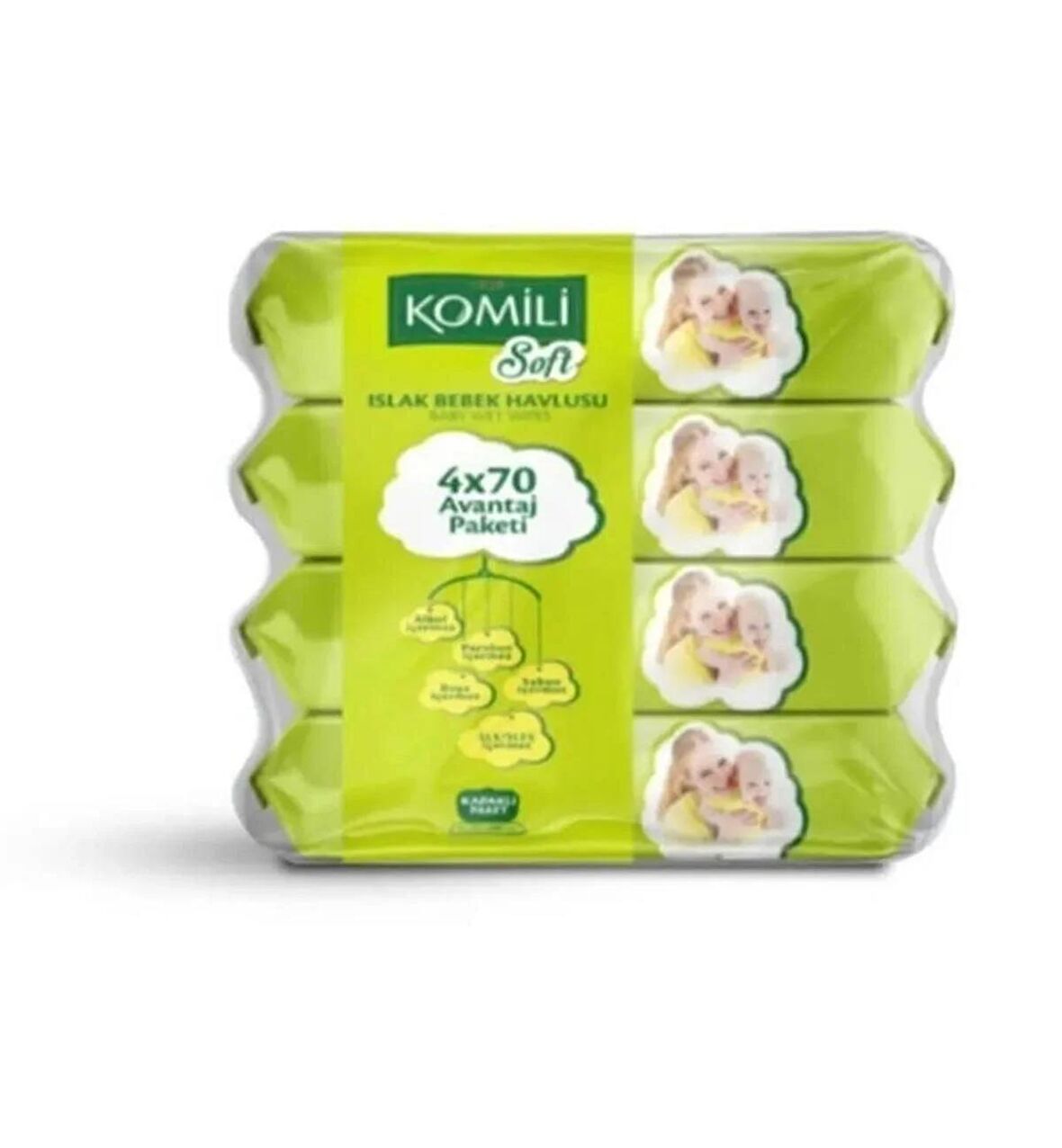 Komili Soft Islak Havlu 70 Yaprak 4'lü Paket