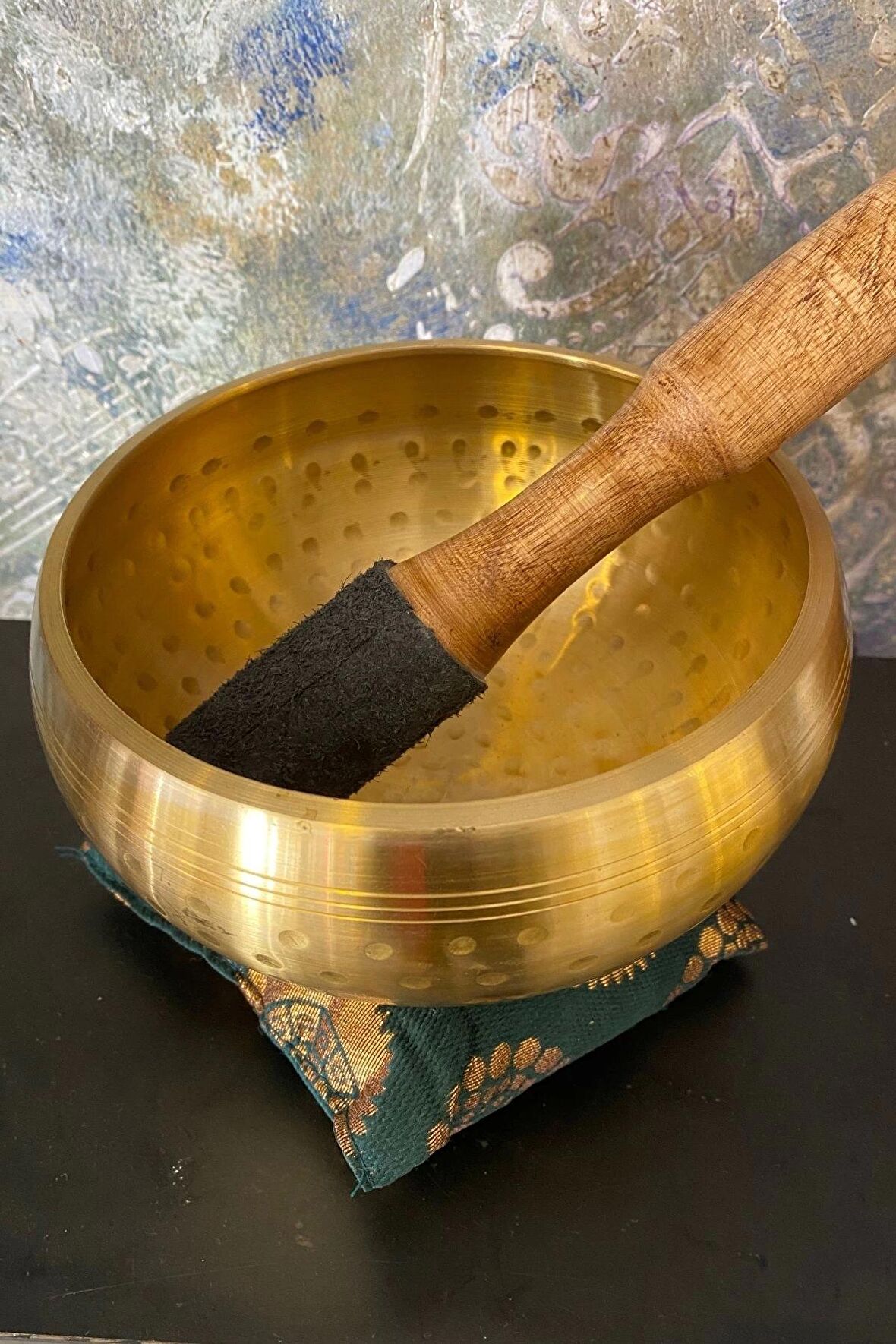 Pirinç Meditasyon Çanı Yoga Çanı Tibet Çanağı Singing Bowl 15 Cm