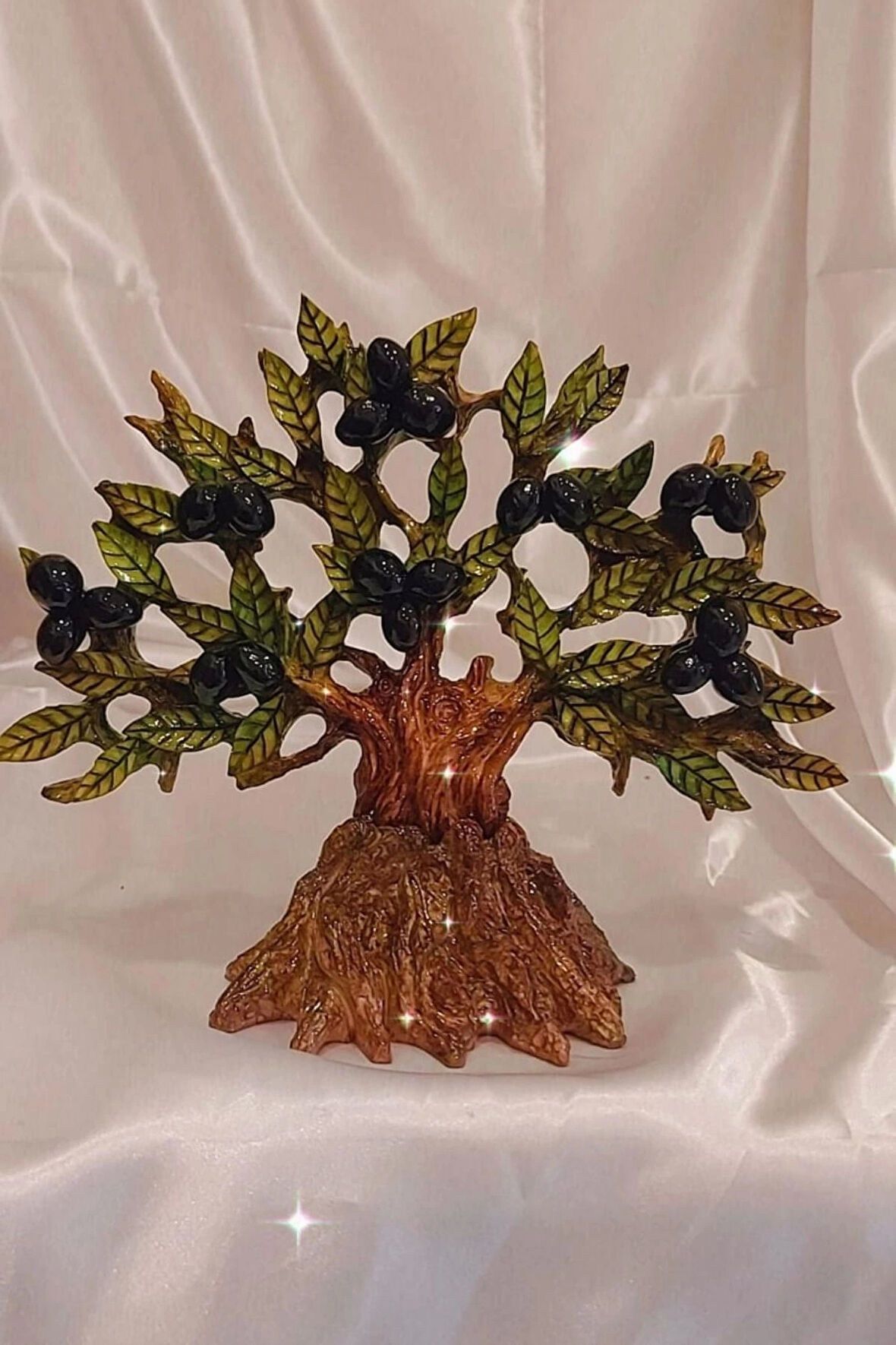 Zeytin Ağacı Kaliteli Seramik El Boyası El İşi Biblo